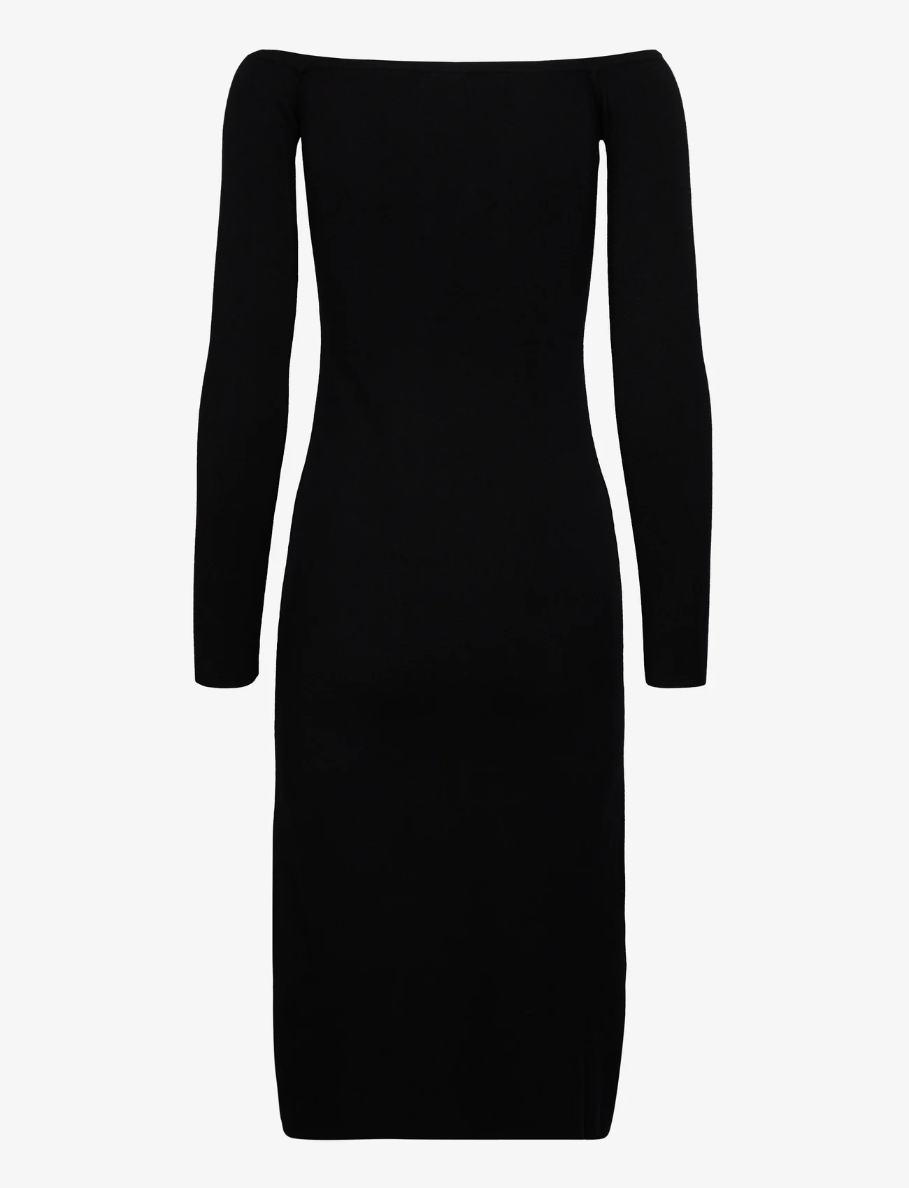Filippa K - Off Shoulder Knit Dress - fodralklänningar - black - 1