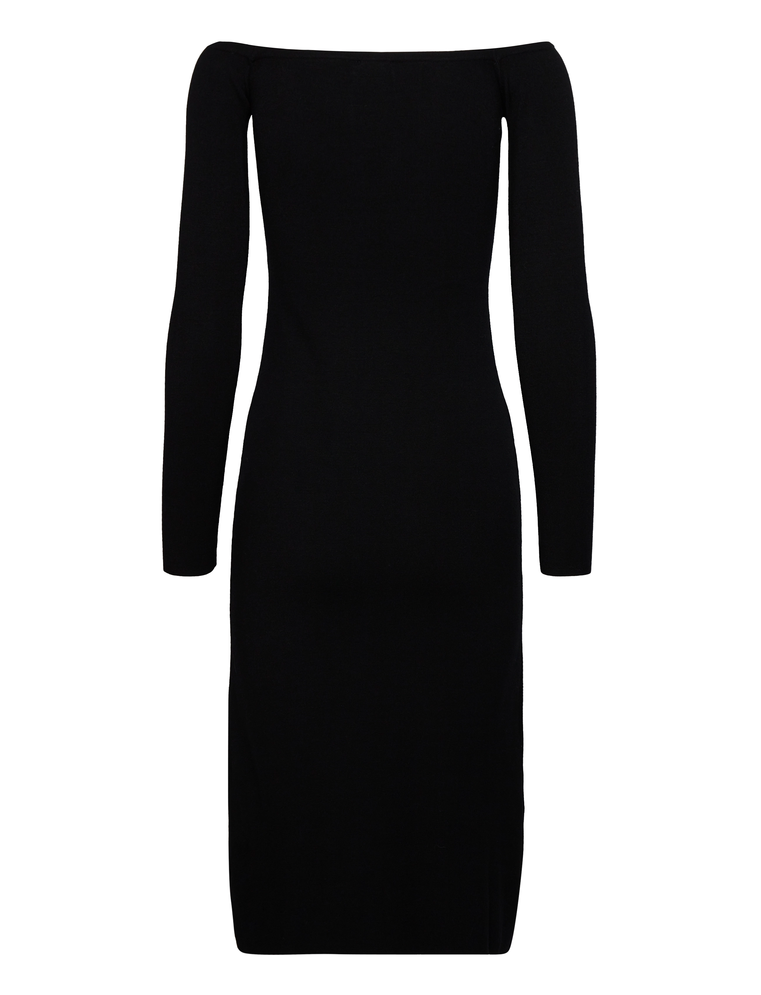 Filippa K - Off Shoulder Knit Dress - midi-kleider - black - 1