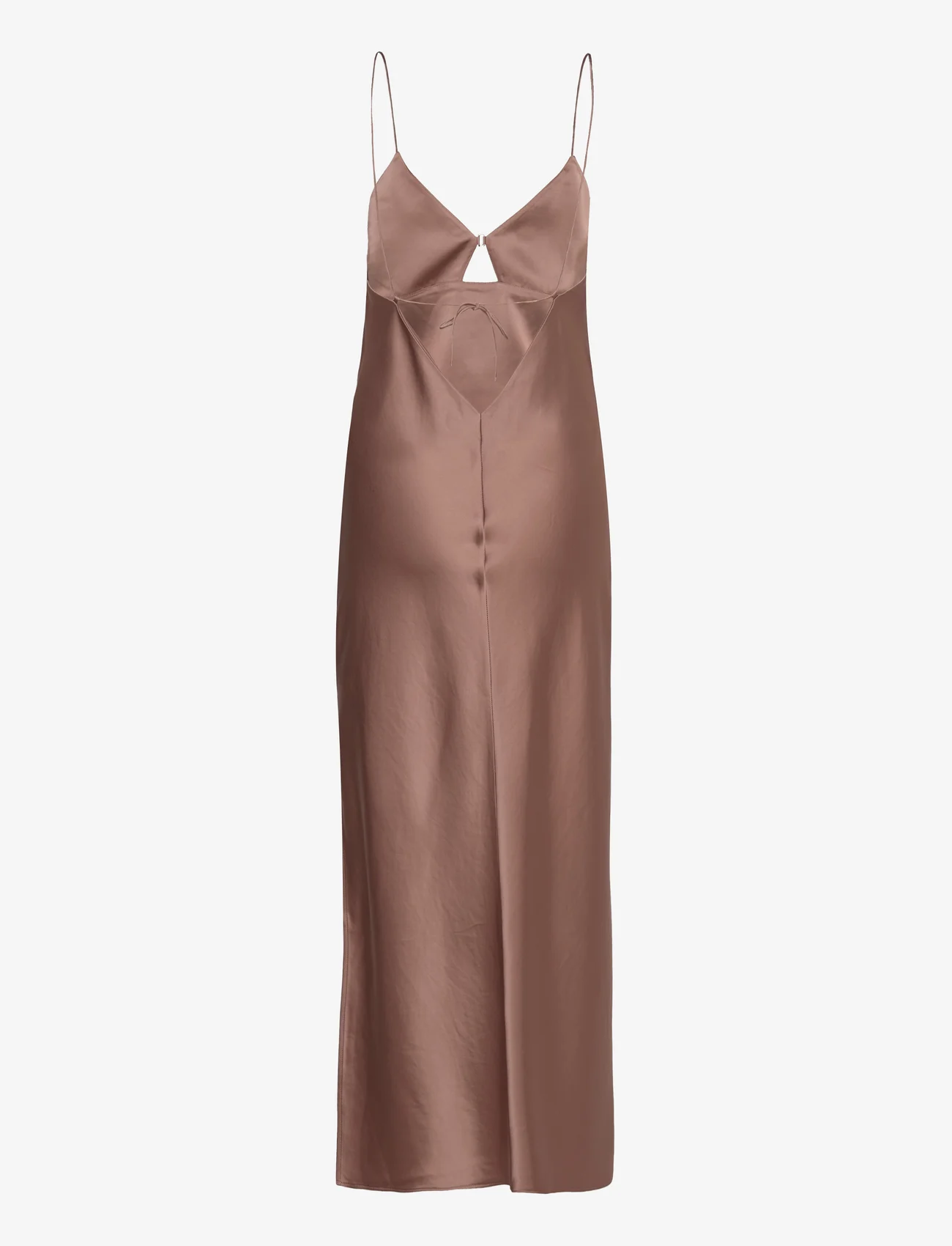 Filippa K - Satin Slip Dress - slipklänningar - almond - 1