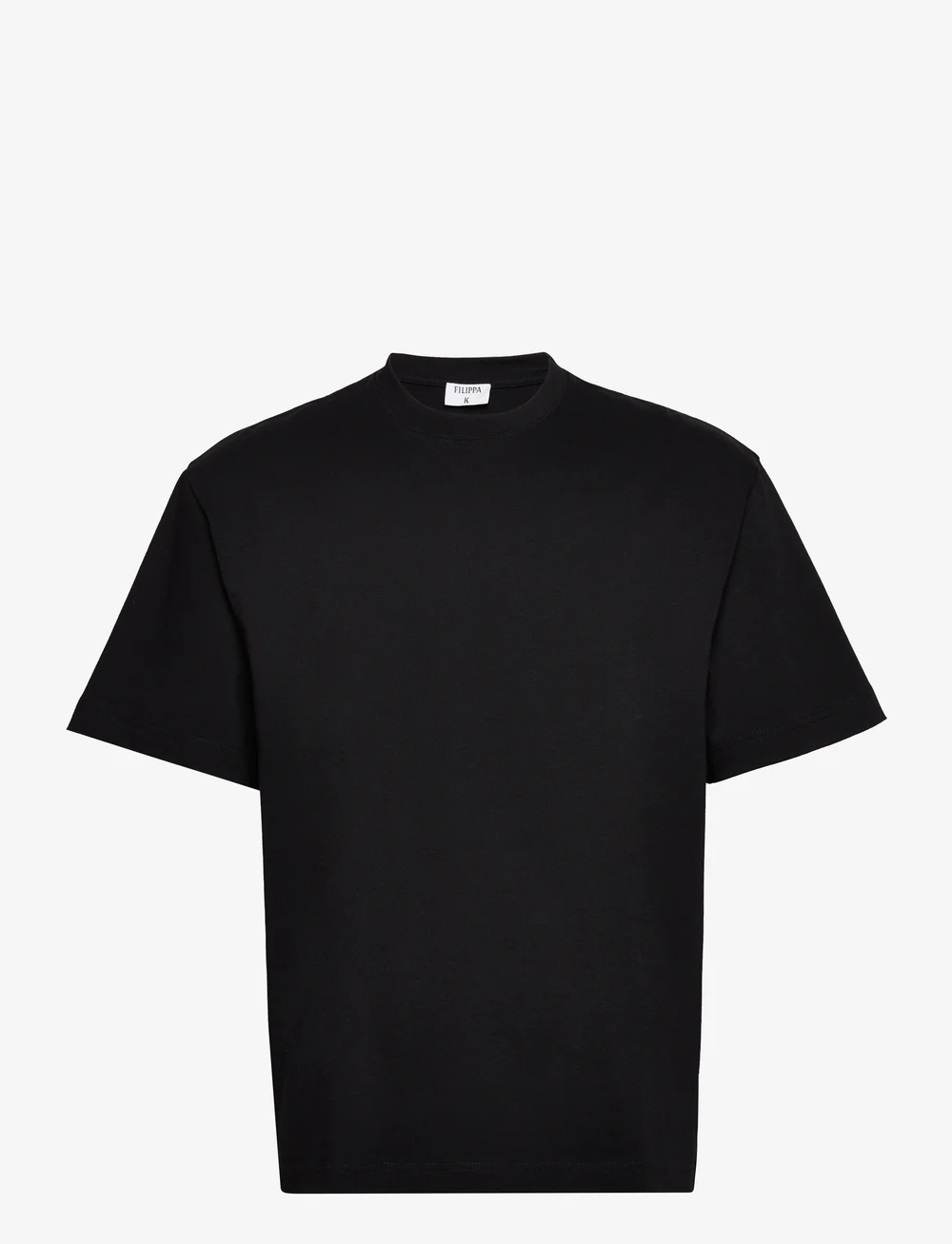 Filippa K - Heavy Crewneck Tee - kortärmade t-shirts - black - 0