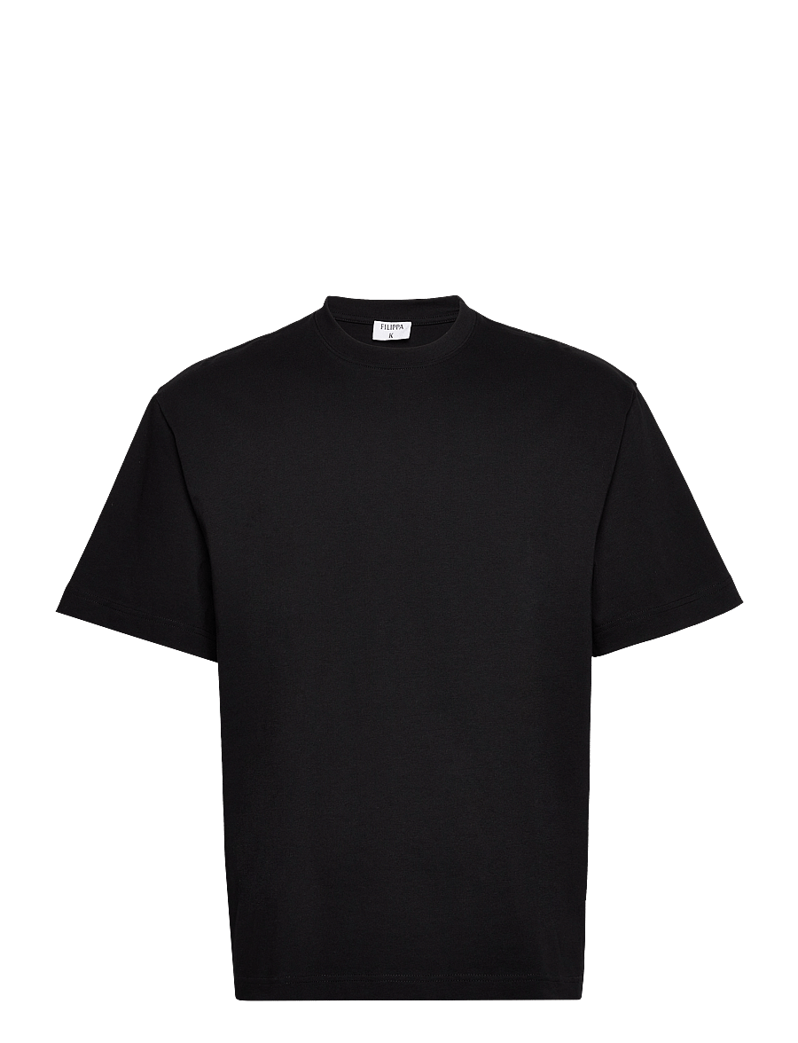 Filippa K - Heavy Crewneck Tee - short-sleeved t-shirts - black - 0