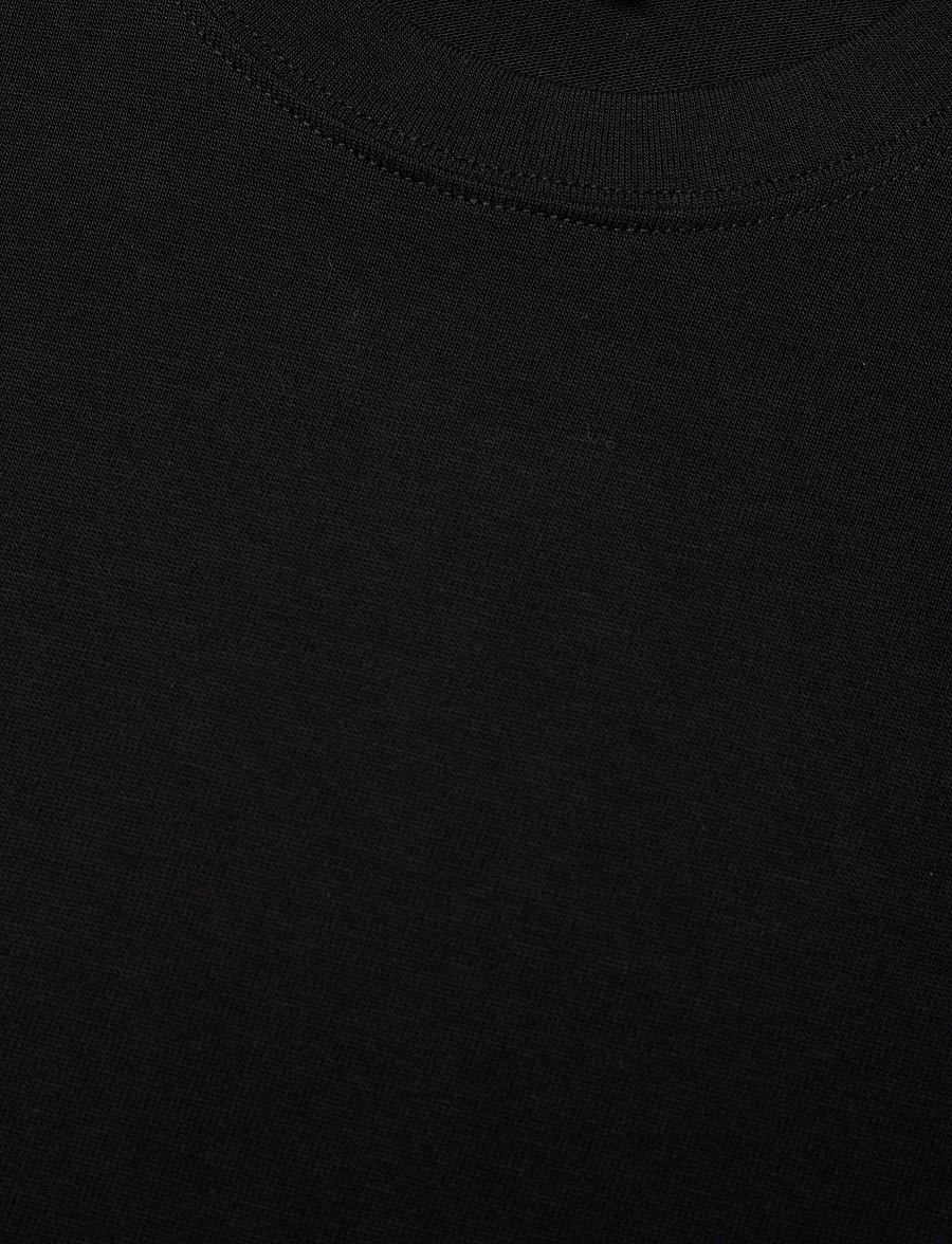 Filippa K - Heavy Crewneck Tee - short-sleeved t-shirts - black - 2
