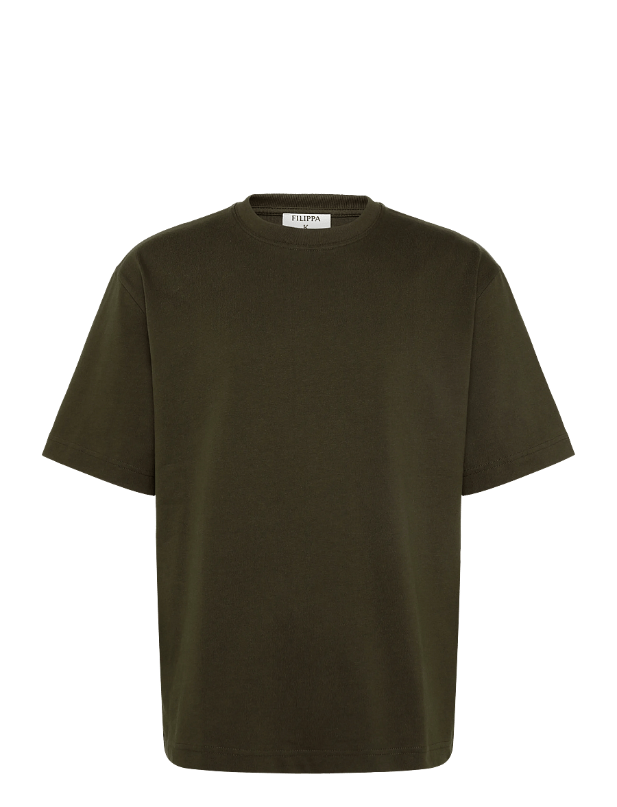 Filippa K - Heavy Crewneck Tee - lühikeste varrukatega t-särgid - dark moss green - 1
