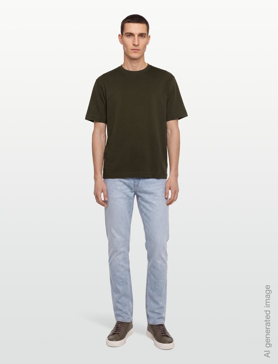Filippa K - Heavy Crewneck Tee - lühikeste varrukatega t-särgid - dark moss green - 0