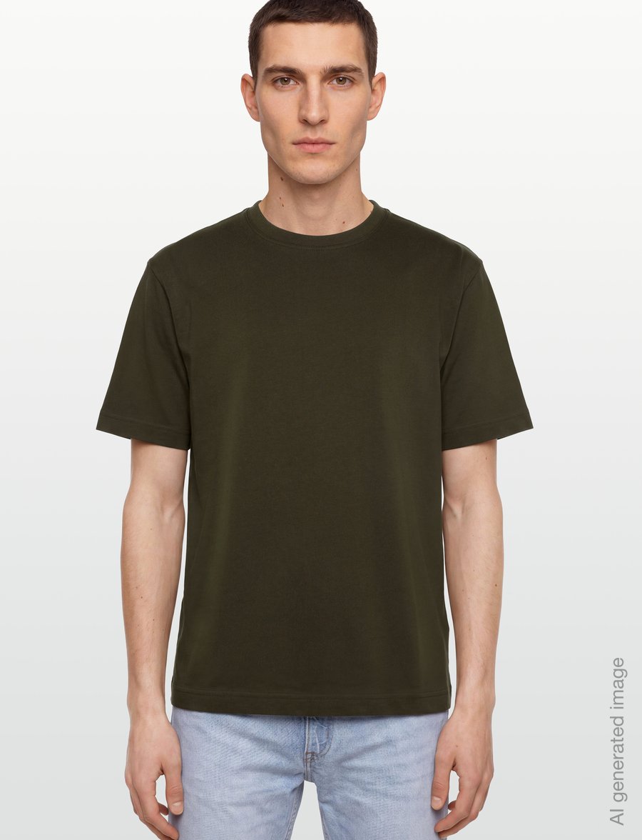 Filippa K - Heavy Crewneck Tee - lühikeste varrukatega t-särgid - dark moss green - 3
