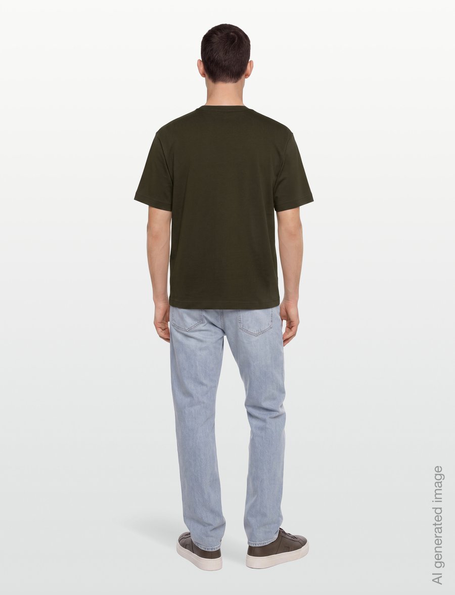 Filippa K - Heavy Crewneck Tee - lühikeste varrukatega t-särgid - dark moss green - 4