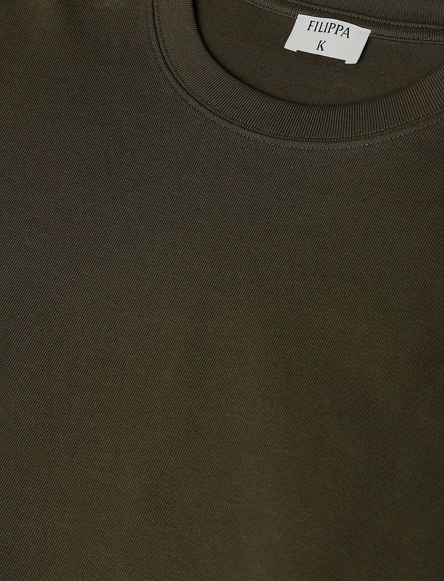 Filippa K - Heavy Crewneck Tee - lühikeste varrukatega t-särgid - dark moss green - 5