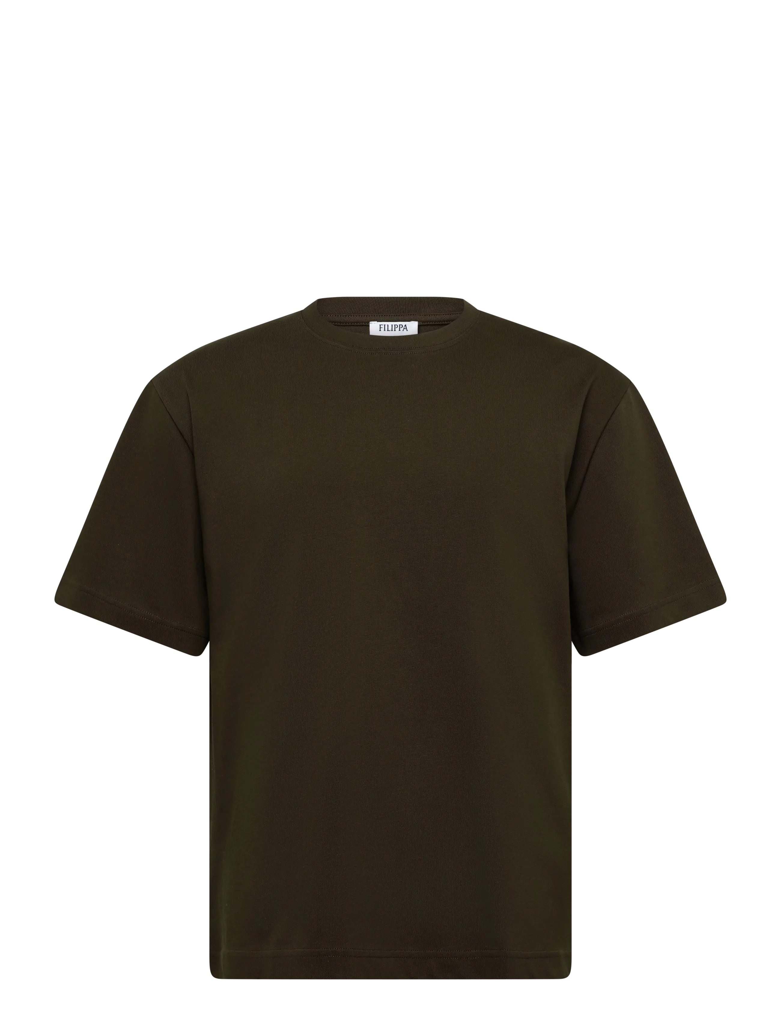 Filippa K Heavy Crewneck Tee - Inspiration - GOLDEN BROWN / brown