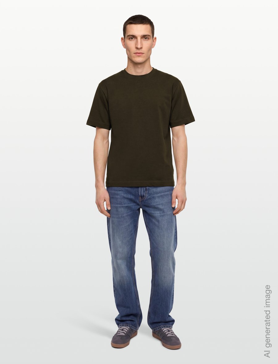 Filippa K - Heavy Crewneck Tee - short-sleeved t-shirts - golden brown - 0