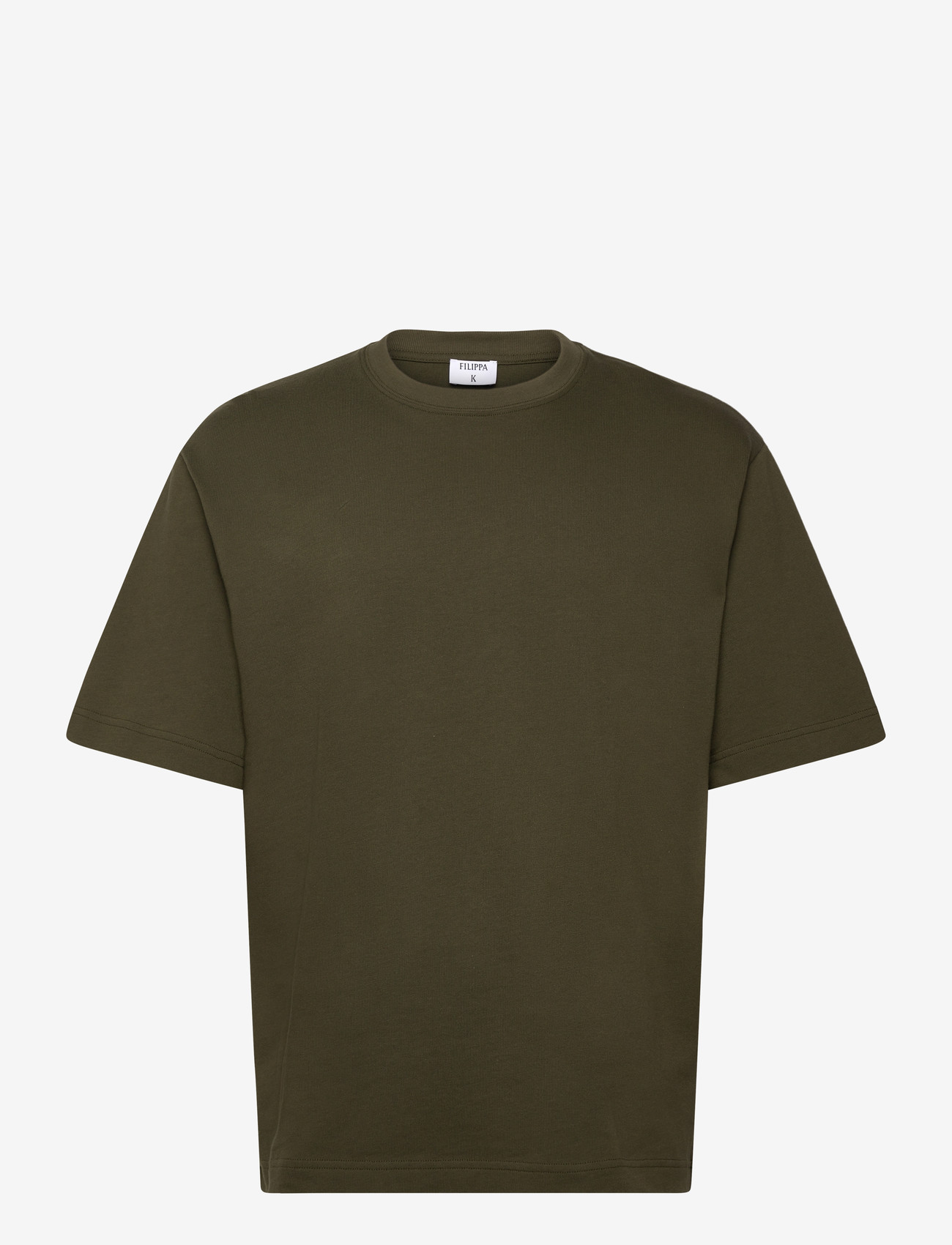 Filippa K - Heavy Crewneck Tee - stuttermarbolir - midnight green - 0