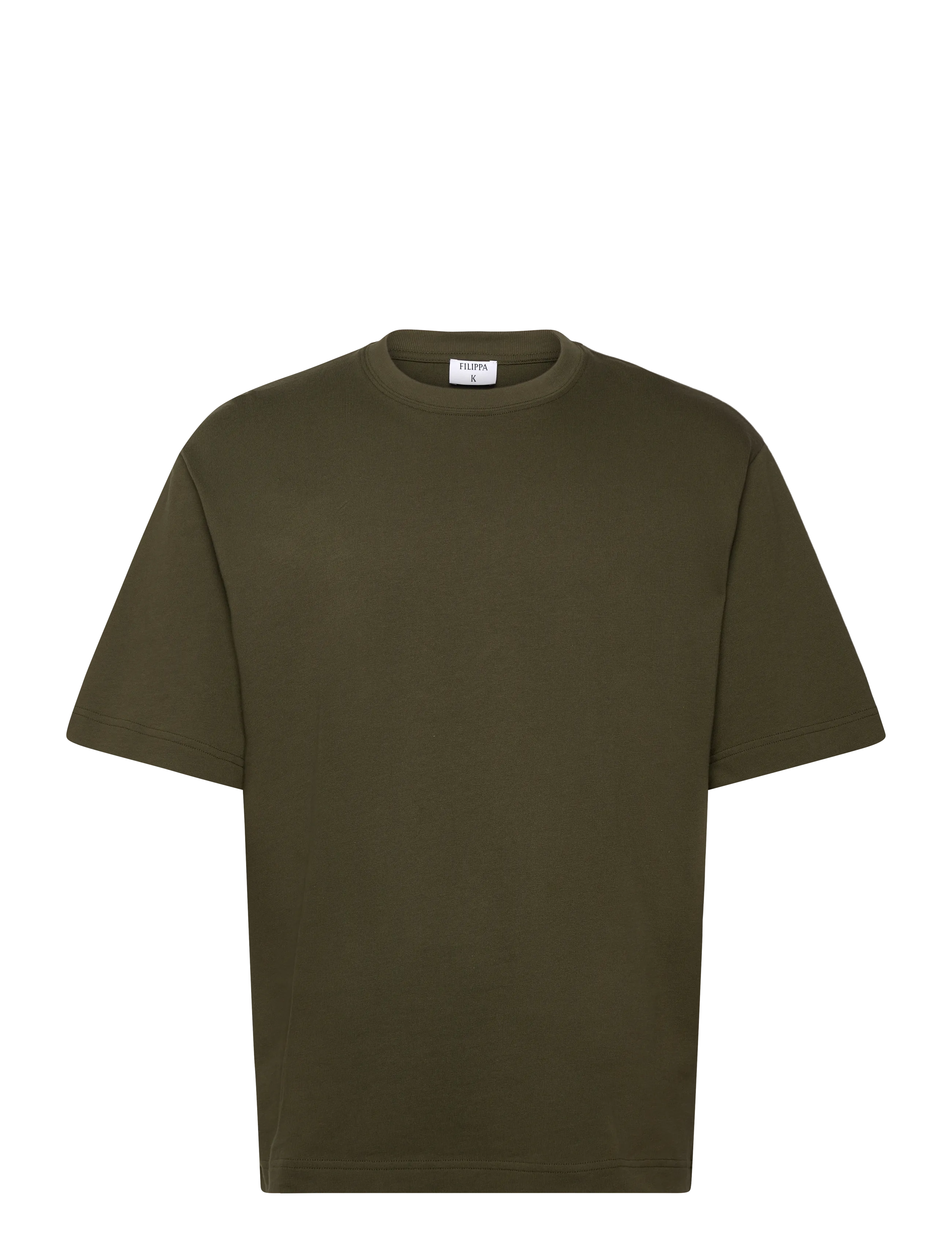Filippa K Heavy Crewneck Tee - Kläder - MIDNIGHT GREEN / khaki/green