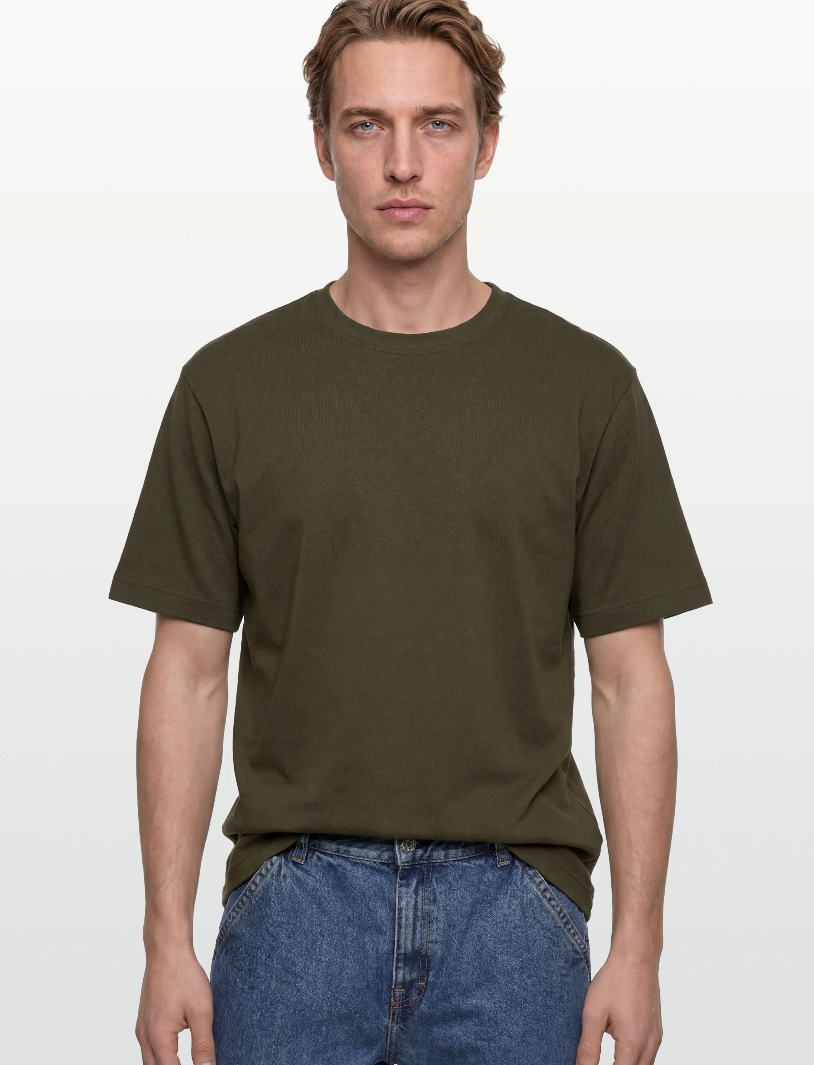 Filippa K - Heavy Crewneck Tee - short-sleeved t-shirts - midnight green - 3