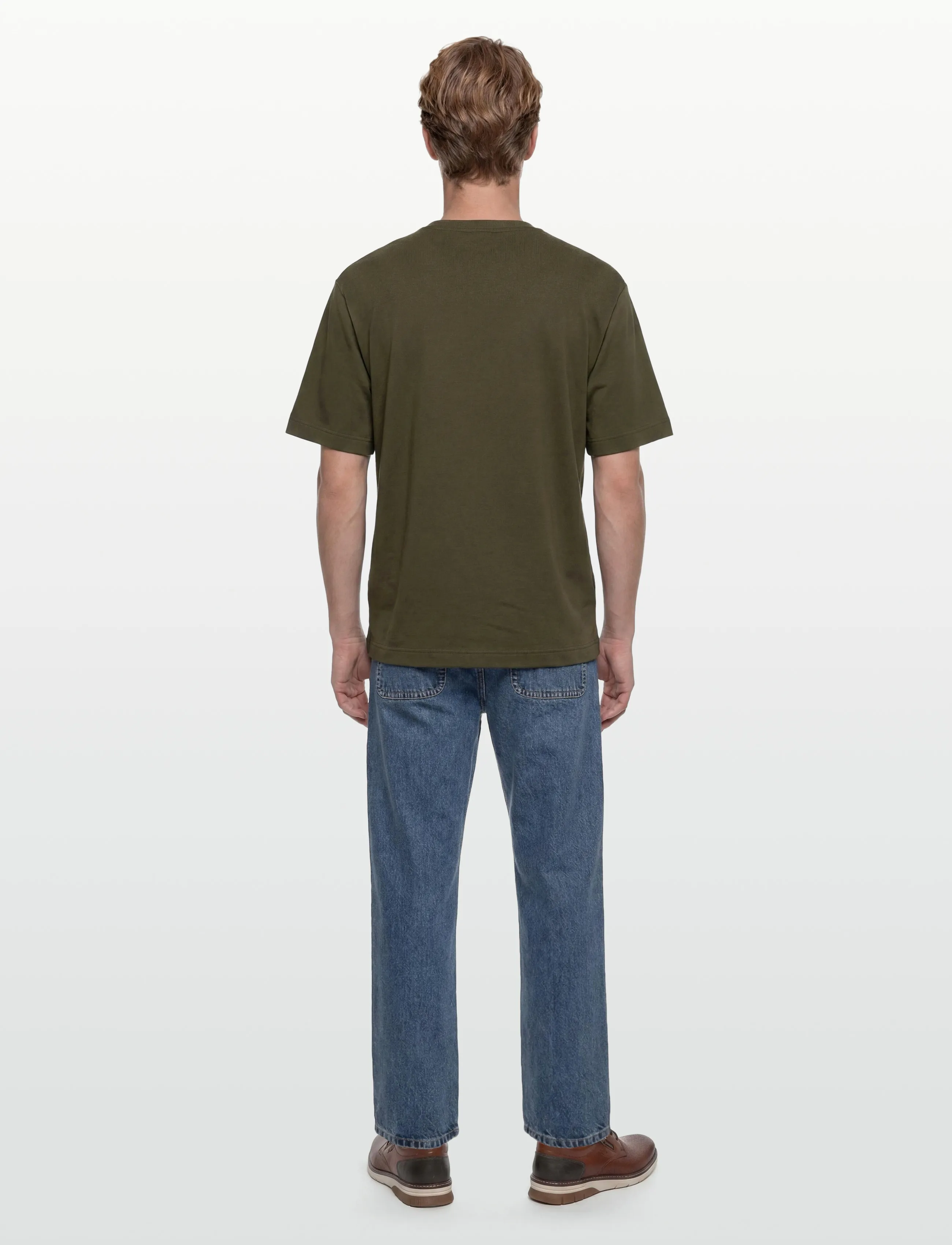 Filippa K - Heavy Crewneck Tee - short-sleeved t-shirts - midnight green - 4