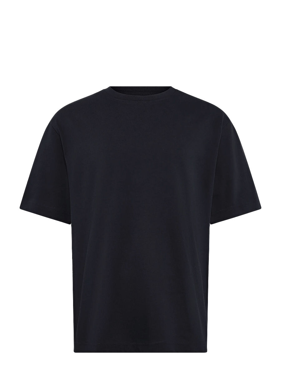 Filippa K - Heavy Crewneck Tee - kortärmade t-shirts - night blue - 0