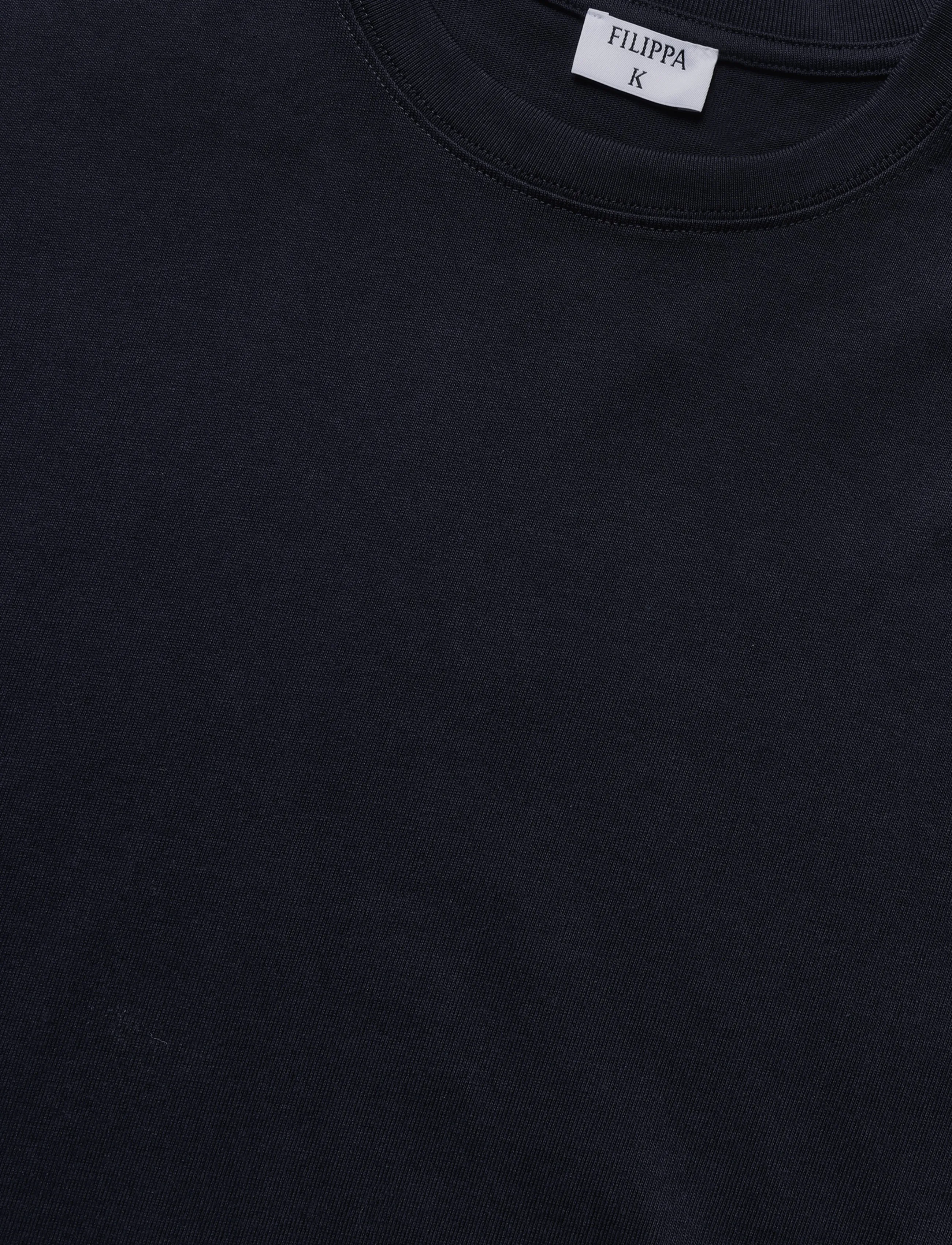 Filippa K - Heavy Crewneck Tee - kurzärmelig - night blue - 2