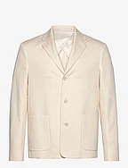 Cotton Linen Blazer - BONE WHITE