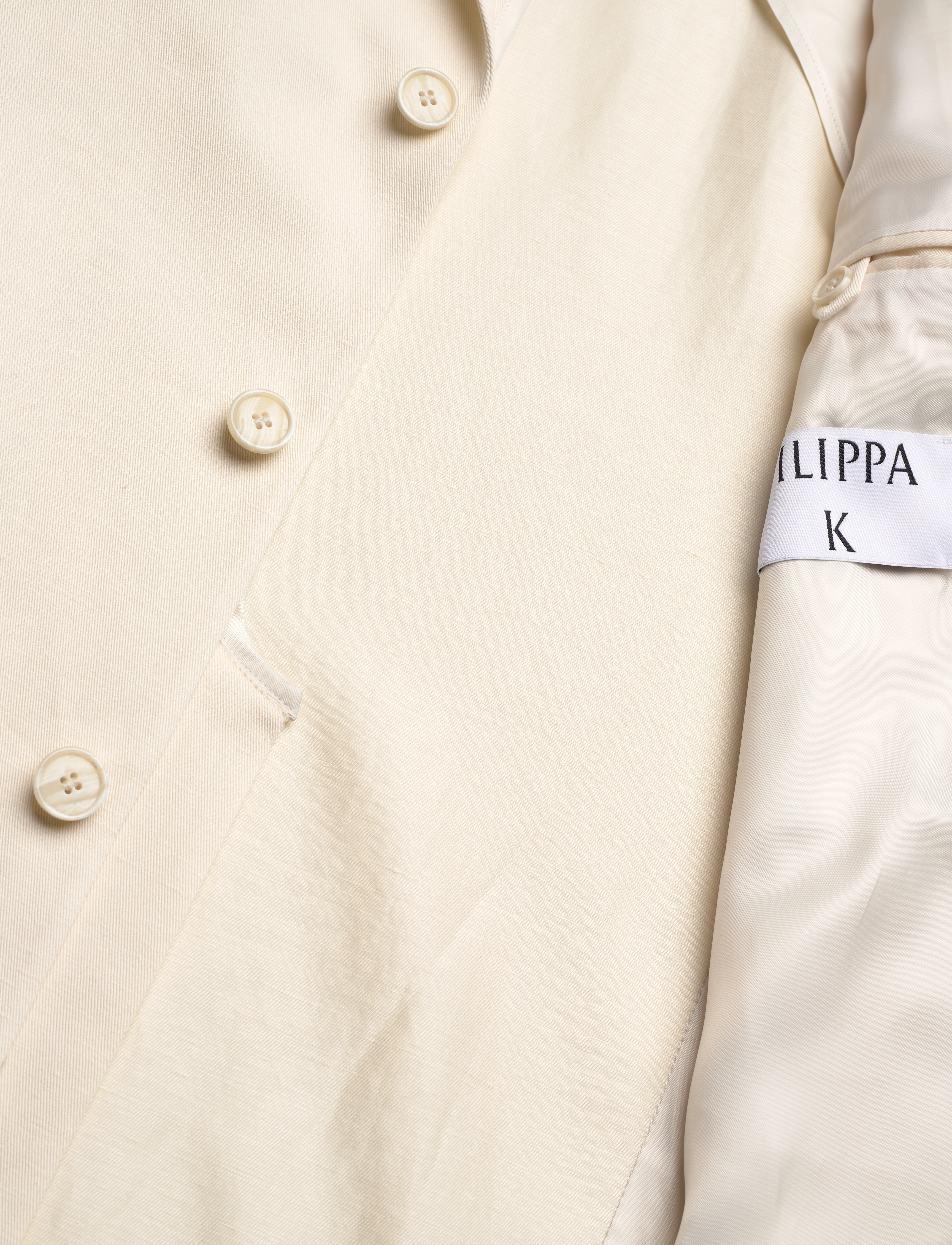 Filippa K - Cotton Linen Blazer - bone white - 4