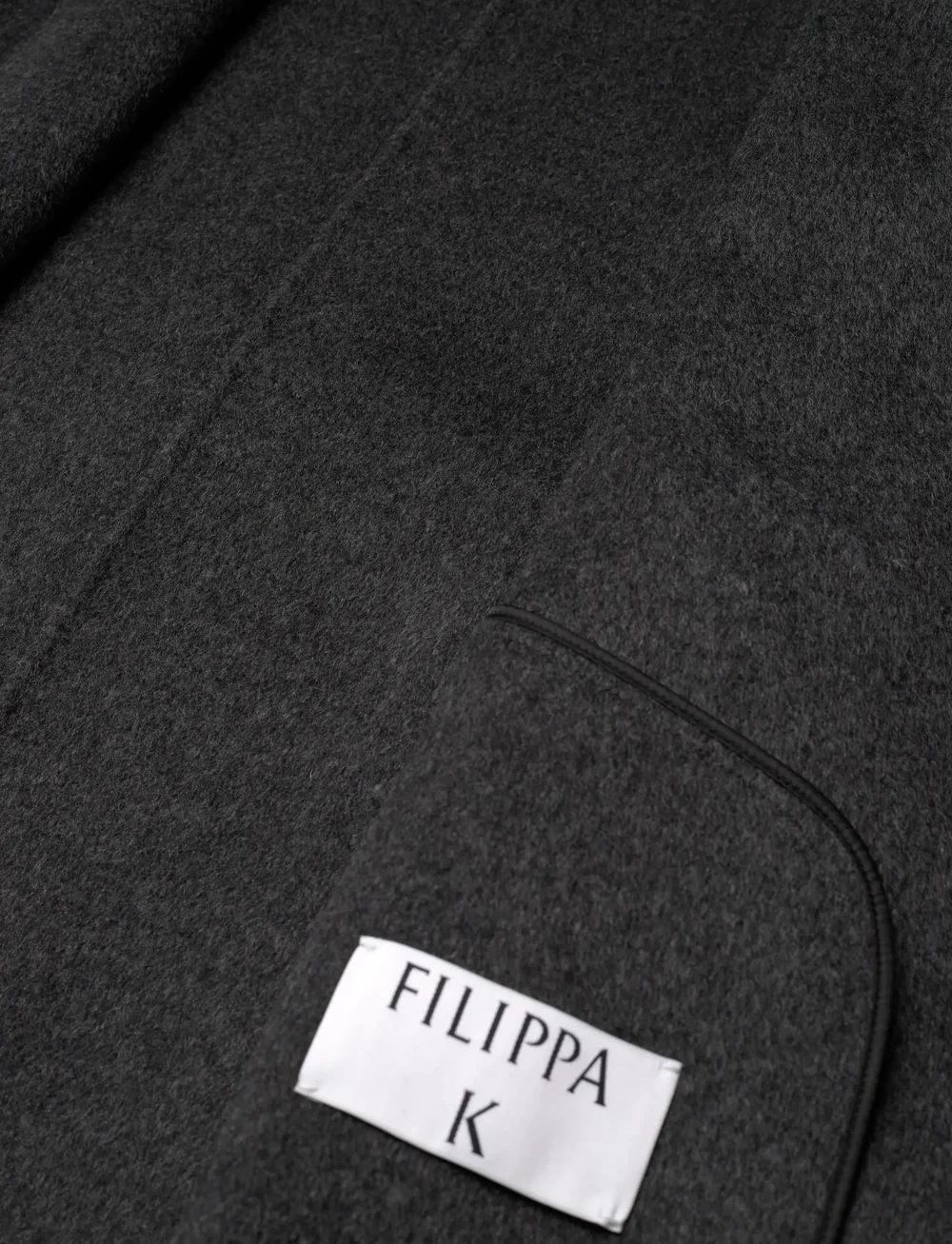 Filippa K - Alexa Coat - wool coats - dark grey melange - 4