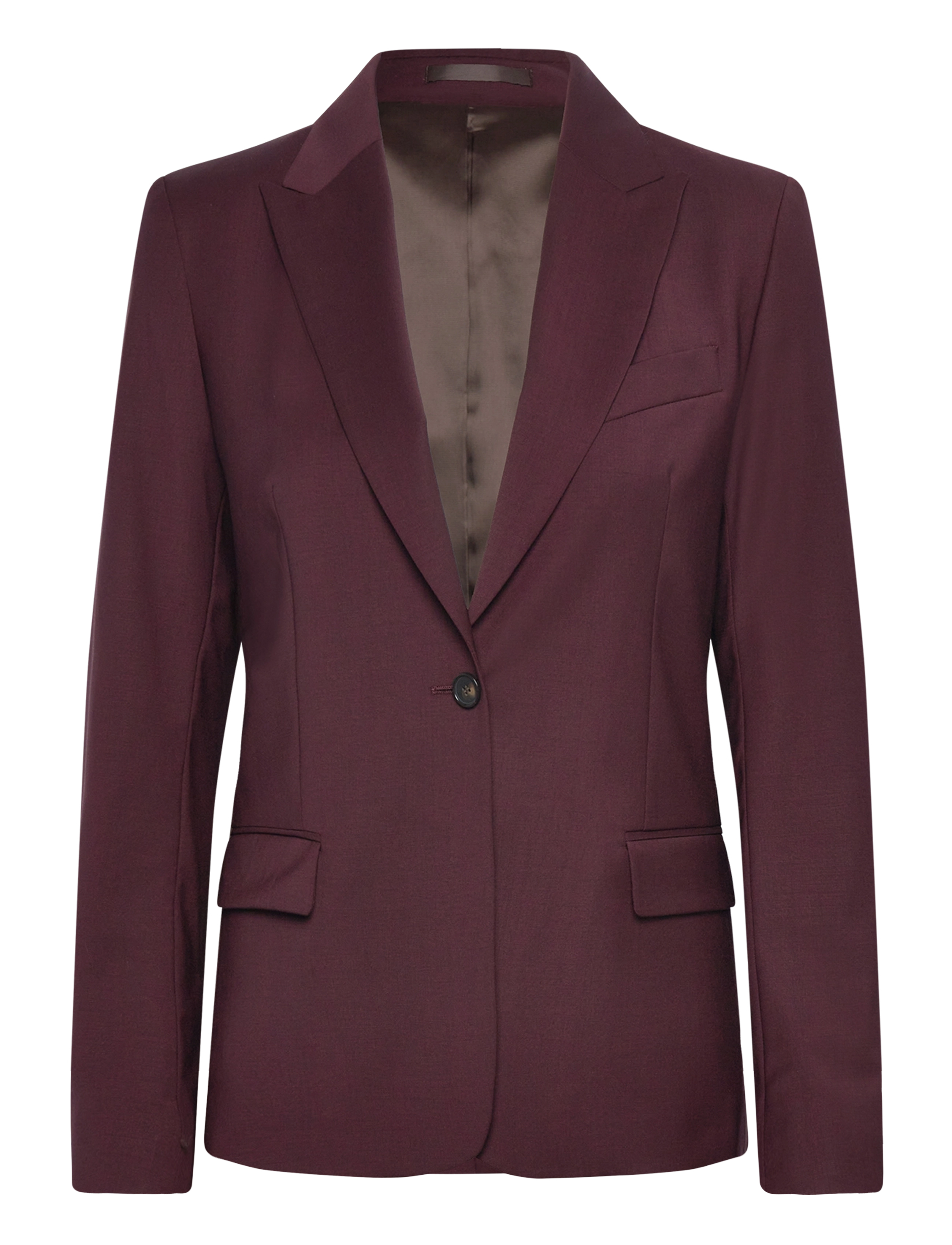 Filippa K Sasha Cool Wool Blazer - Riided - BURGUNDY / burgundy