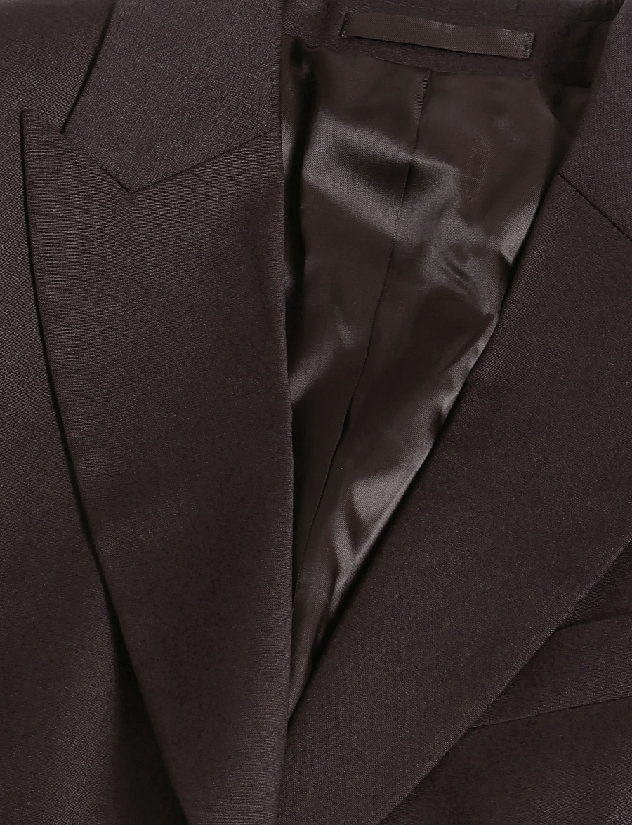 Filippa K - Sasha Cool Wool Blazer - enkeltradede blazere - dark chocolate - 2