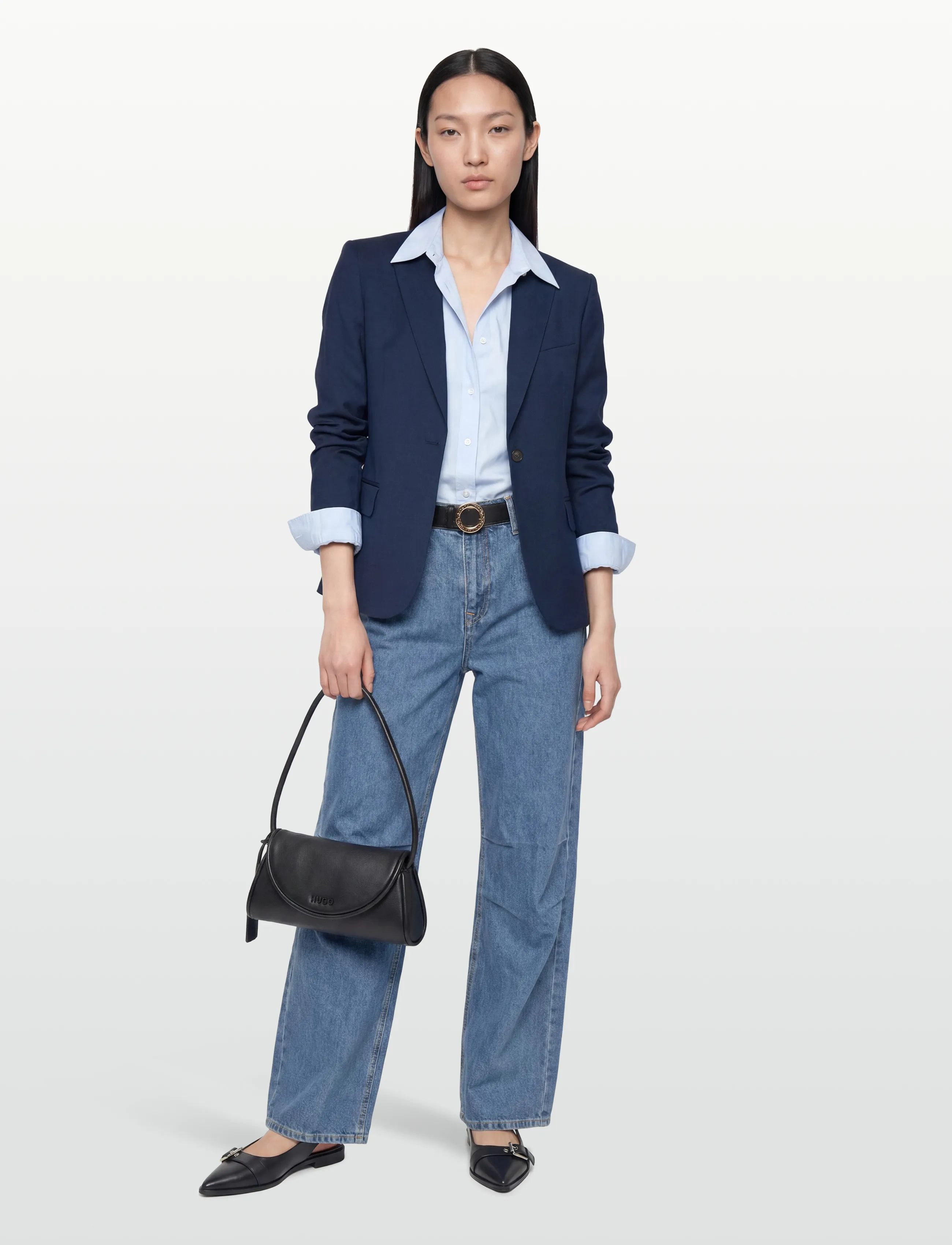 Filippa K - Sasha Cool Wool Blazer - enkelknäppta kavajer - faded blue - 0