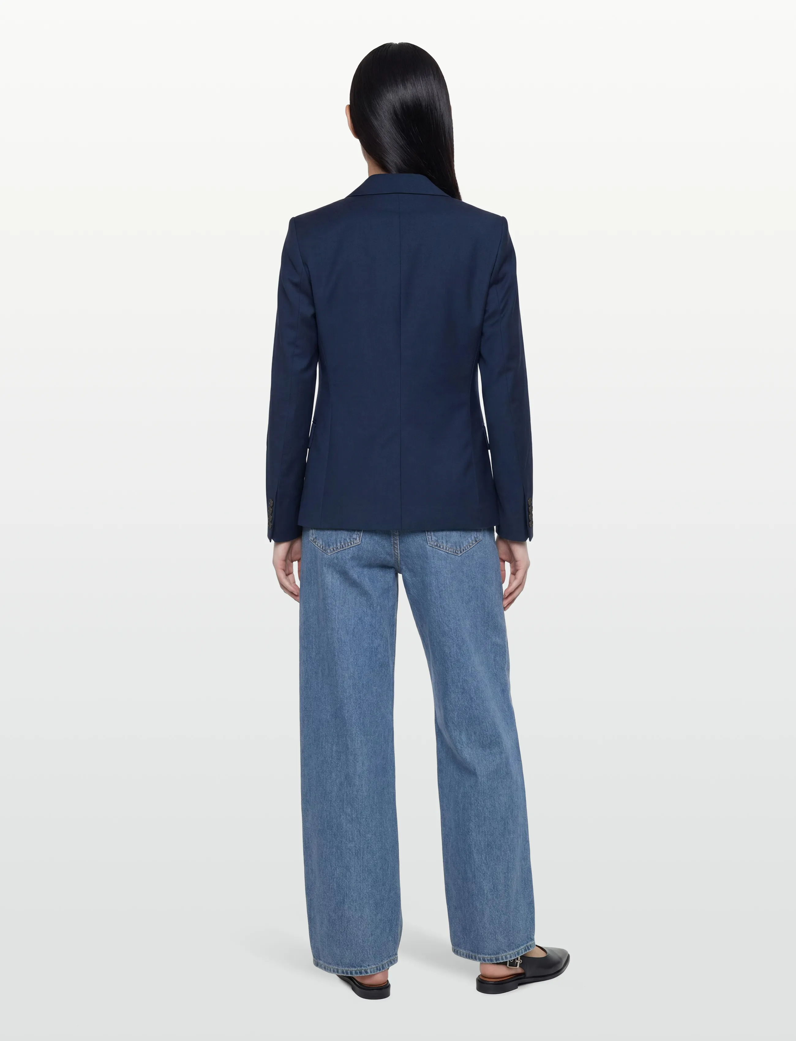Filippa K - Sasha Cool Wool Blazer - enkelknäppta kavajer - faded blue - 4