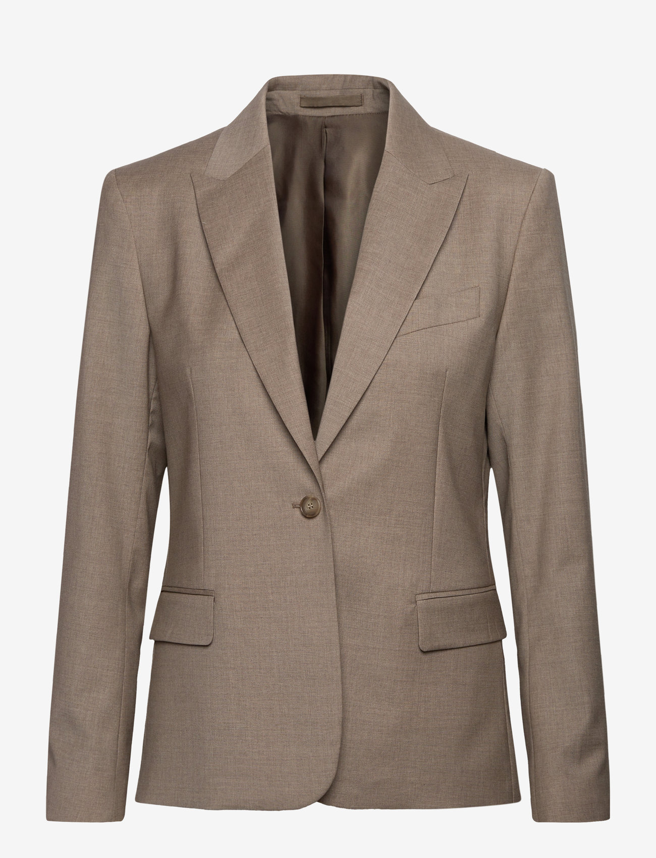 Filippa K - Sasha Cool Wool Blazer - Ühes joones nööpidega bleiserid - faded khaki - 0