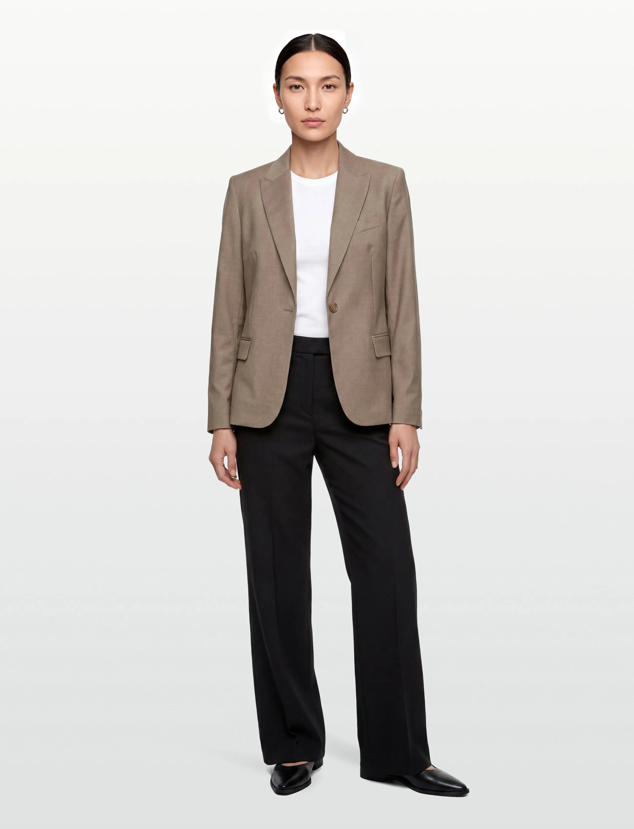 Filippa K - Sasha Cool Wool Blazer - festtøj til outletpriser - faded khaki - 0