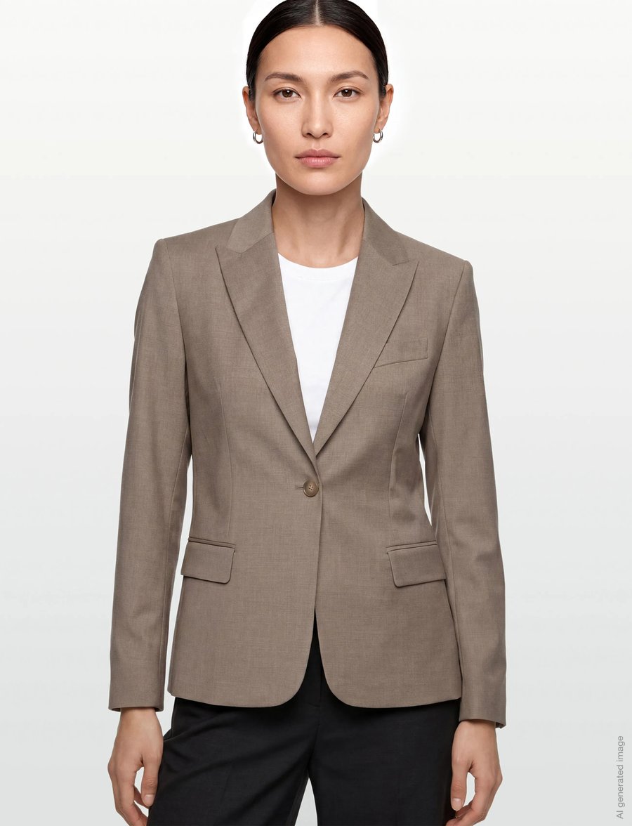 Filippa K - Sasha Cool Wool Blazer - einreihige blazer - faded khaki - 3