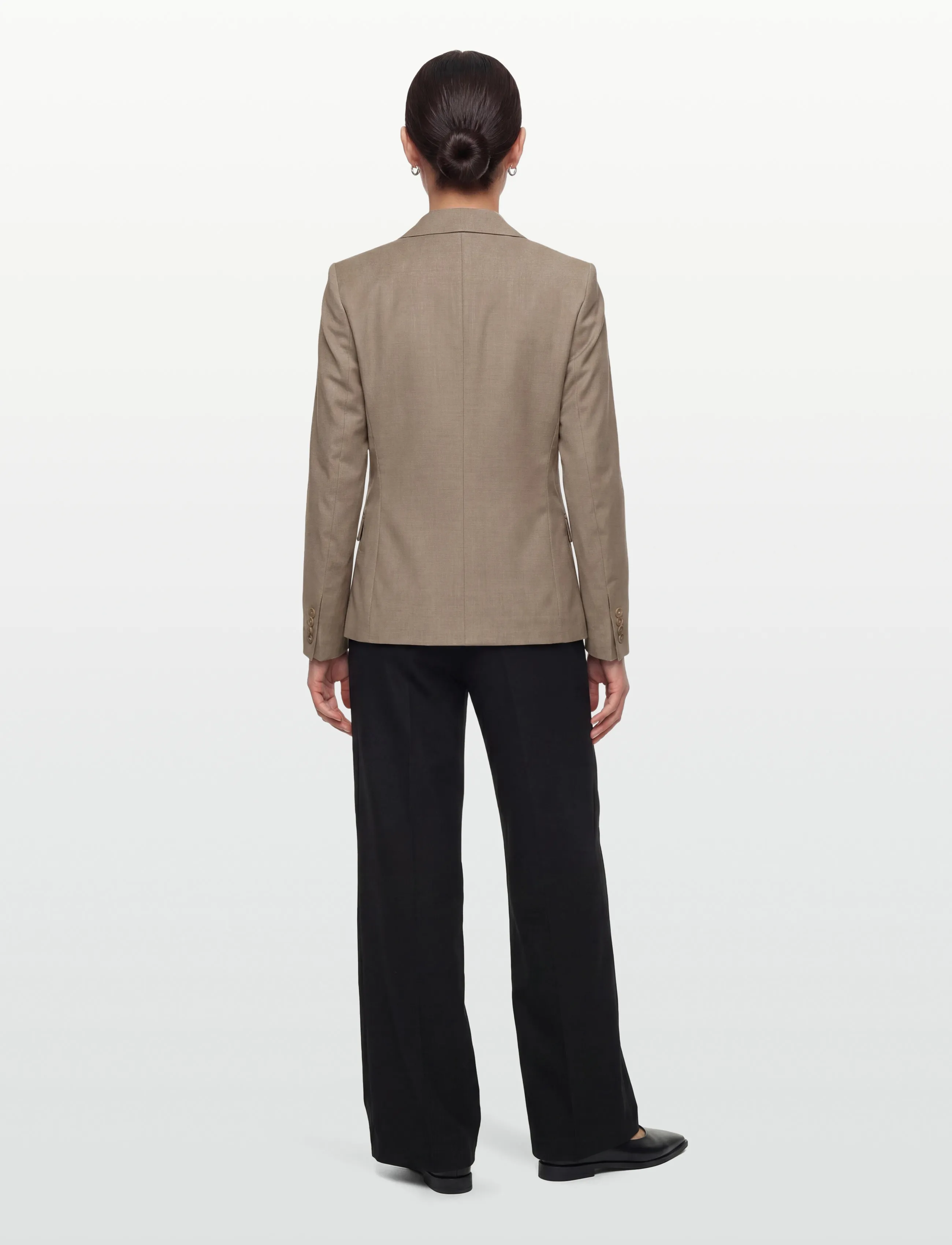 Filippa K - Sasha Cool Wool Blazer - Ühes joones nööpidega bleiserid - faded khaki - 4