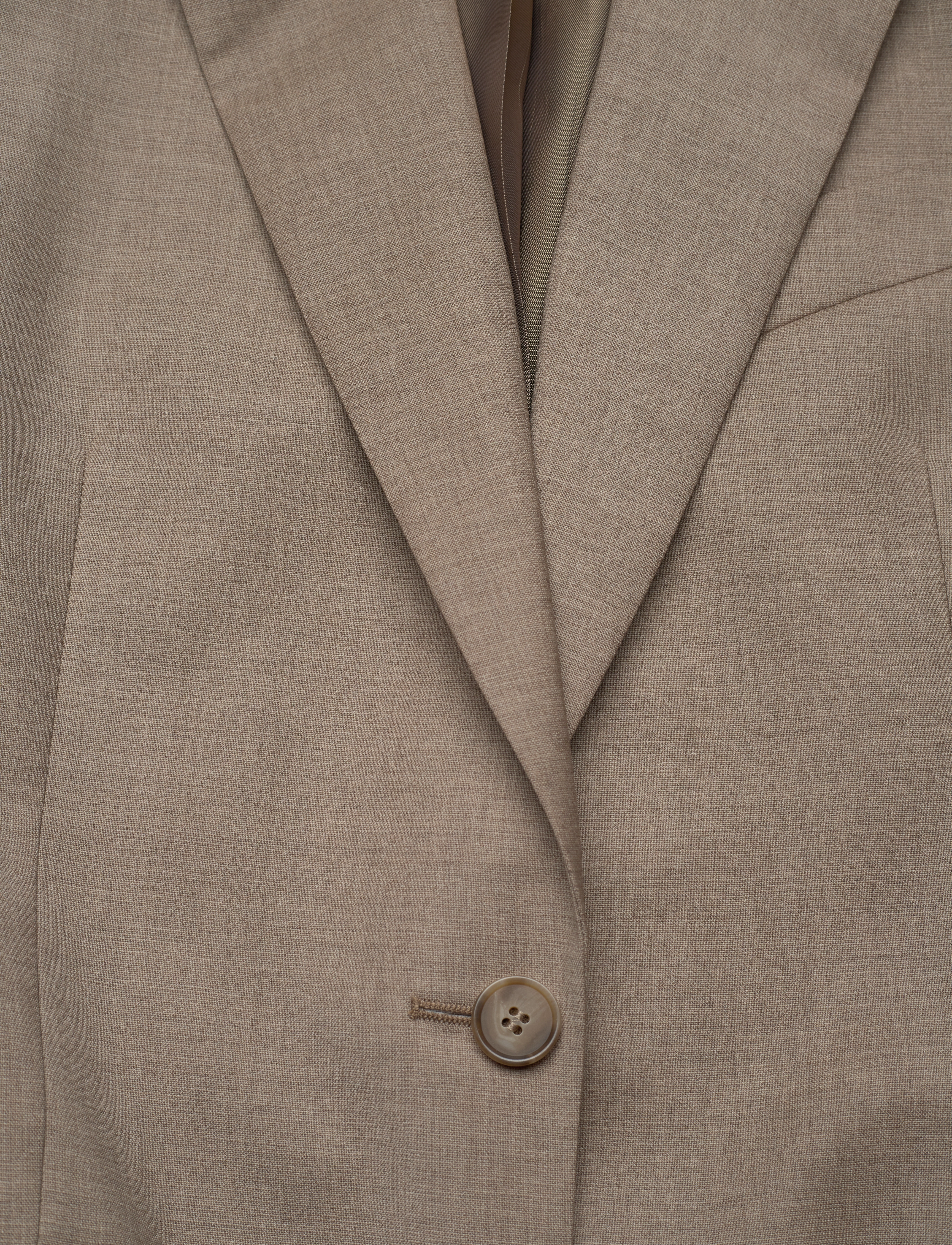 Filippa K - Sasha Cool Wool Blazer - enkelknäppta kavajer - faded khaki - 5