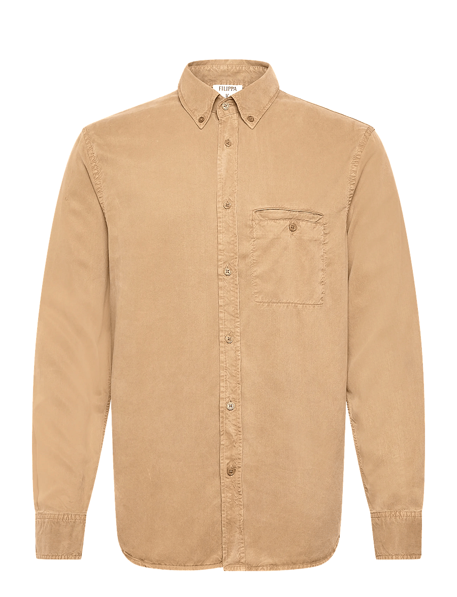 Filippa K - Zachary Shirt - podstawowe koszulki - latte beige - 0