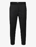Terry Cropped Trousers - BLACK