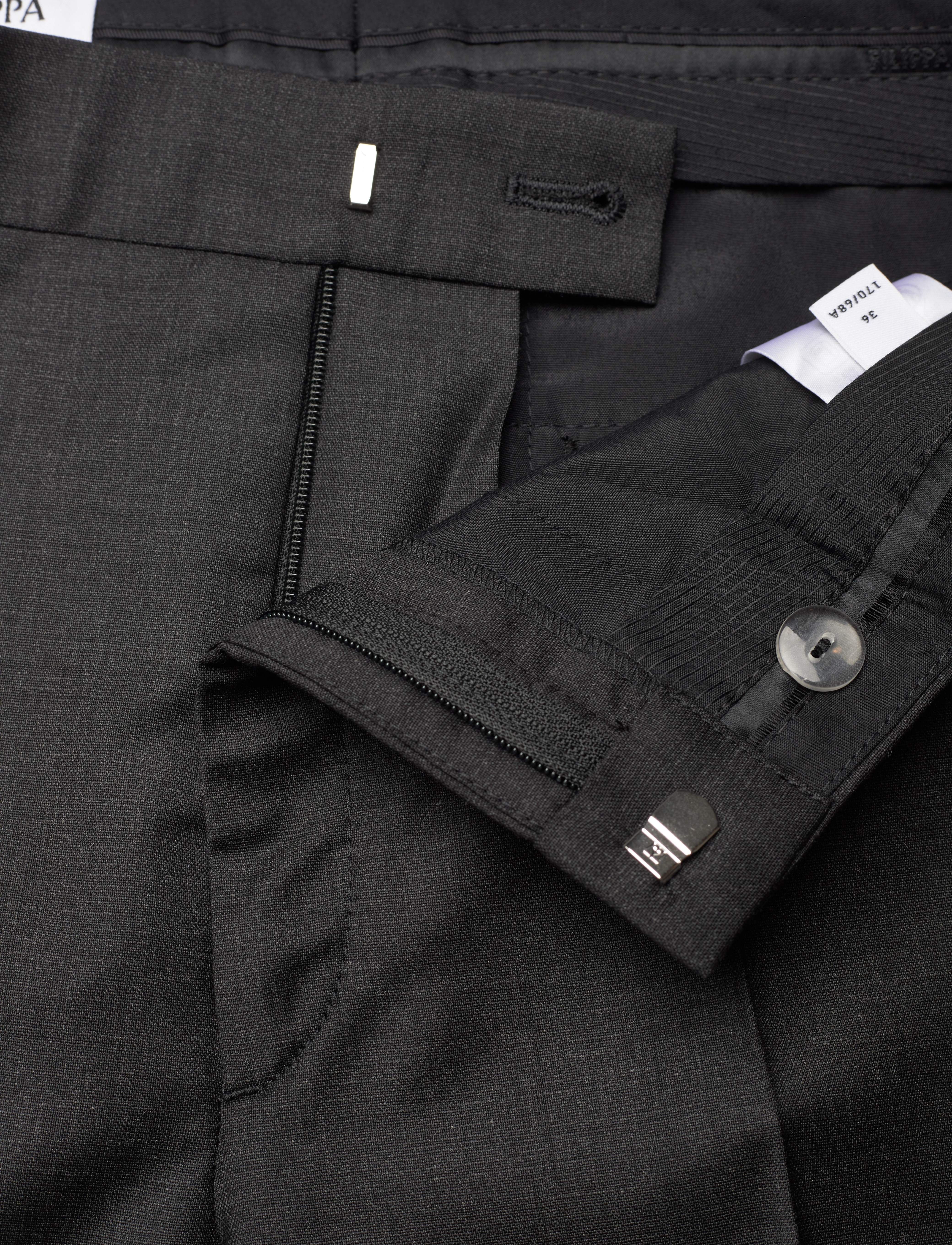 Filippa K - Emma Cropped Cool Wool Trouser - odzież imprezowa w cenach outletowych - anthracite - 3