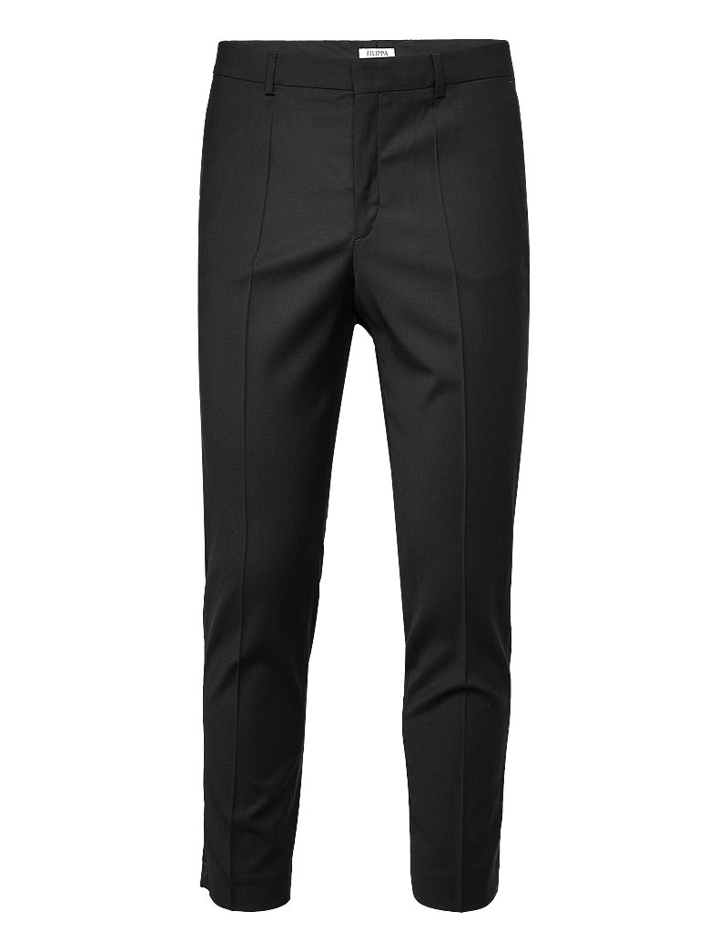 Filippa K - Emma Cropped Cool Wool Trouser - habitbukser - black - 0
