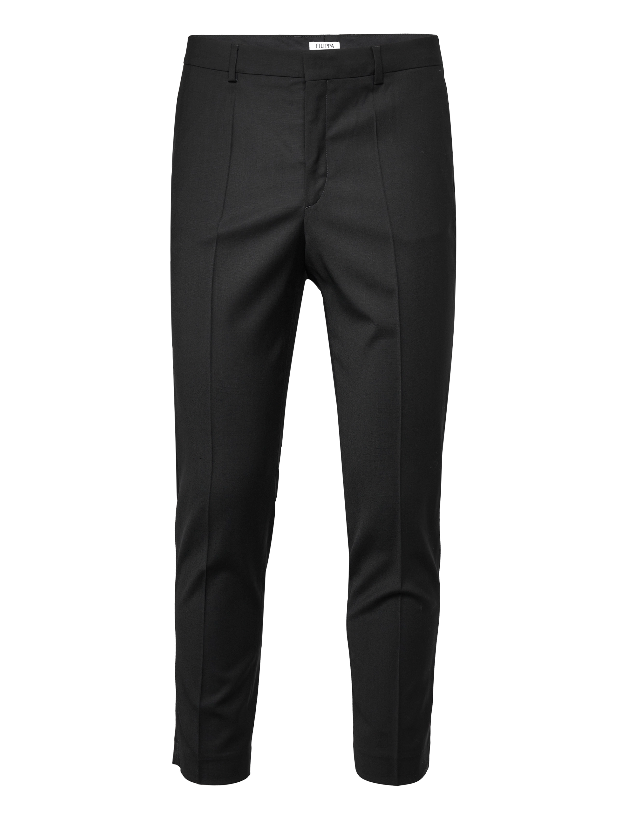 Filippa K Emma Cropped Cool Wool Trousers - Transitional Layering - BLACK / black