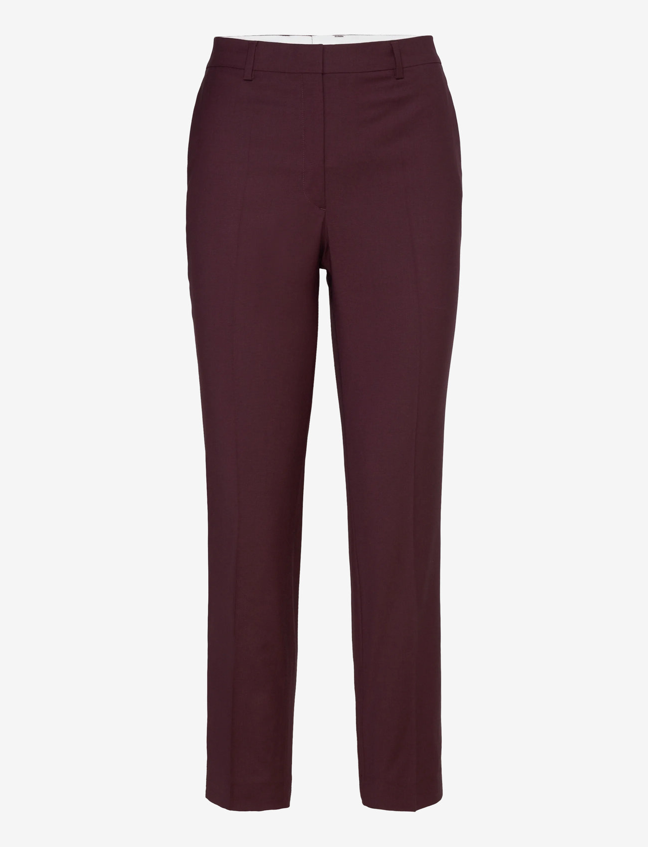 Filippa K - Emma Cropped Cool Wool Trouser - habitbukser - burgundy - 0