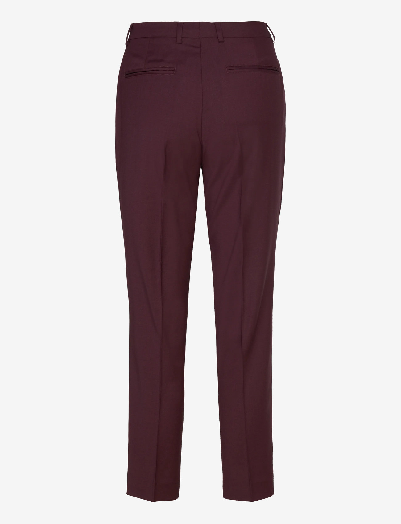 Filippa K - Emma Cropped Cool Wool Trouser - habitbukser - burgundy - 1