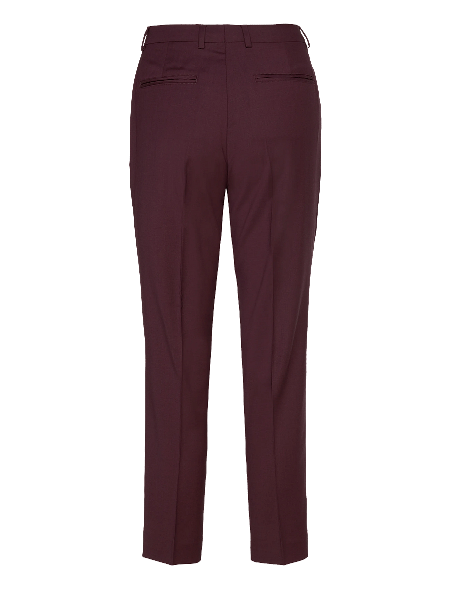 Filippa K - Emma Cropped Cool Wool Trouser - anzugshosen - burgundy - 1