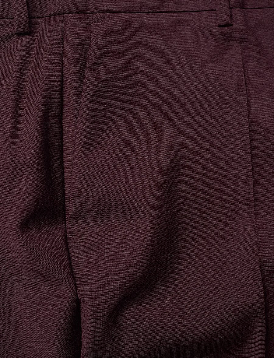 Filippa K - Emma Cropped Cool Wool Trouser - anzugshosen - burgundy - 2