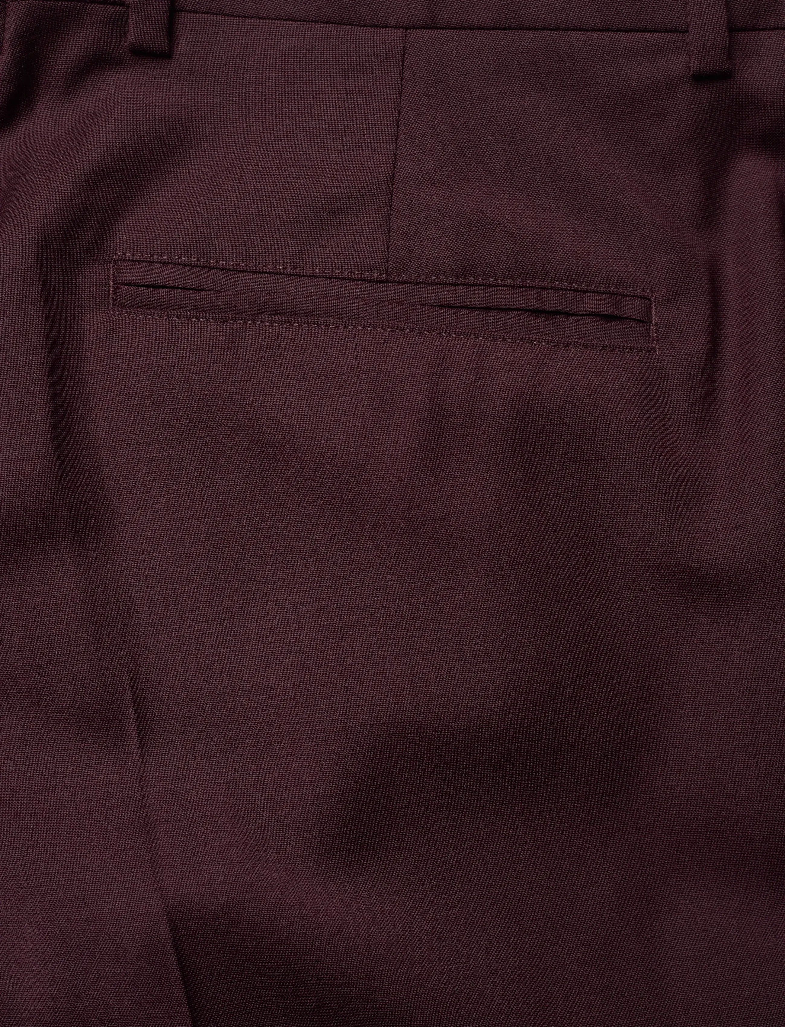 Filippa K - Emma Cropped Cool Wool Trouser - pidulikud püksid - burgundy - 4