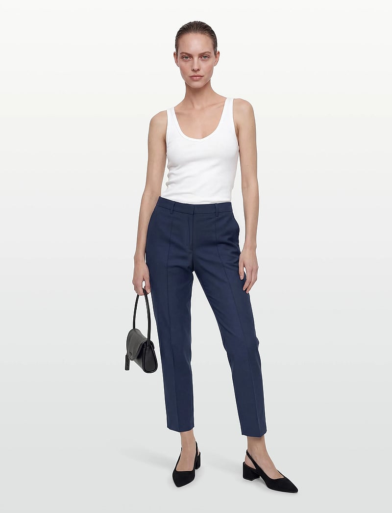 Filippa K - Emma Cropped Cool Wool Trouser - formell - faded blue - 0