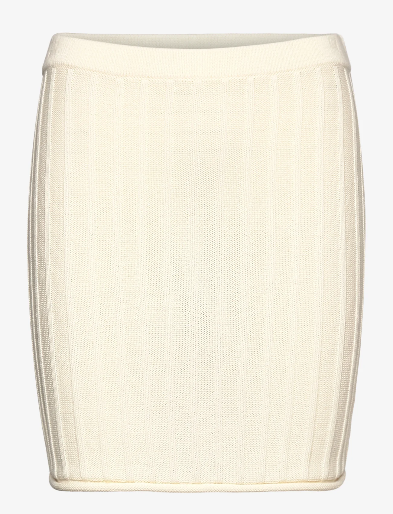 Filippa K - Cotton Rib Knit Skirt - gebreide rokken - vanilla - 0
