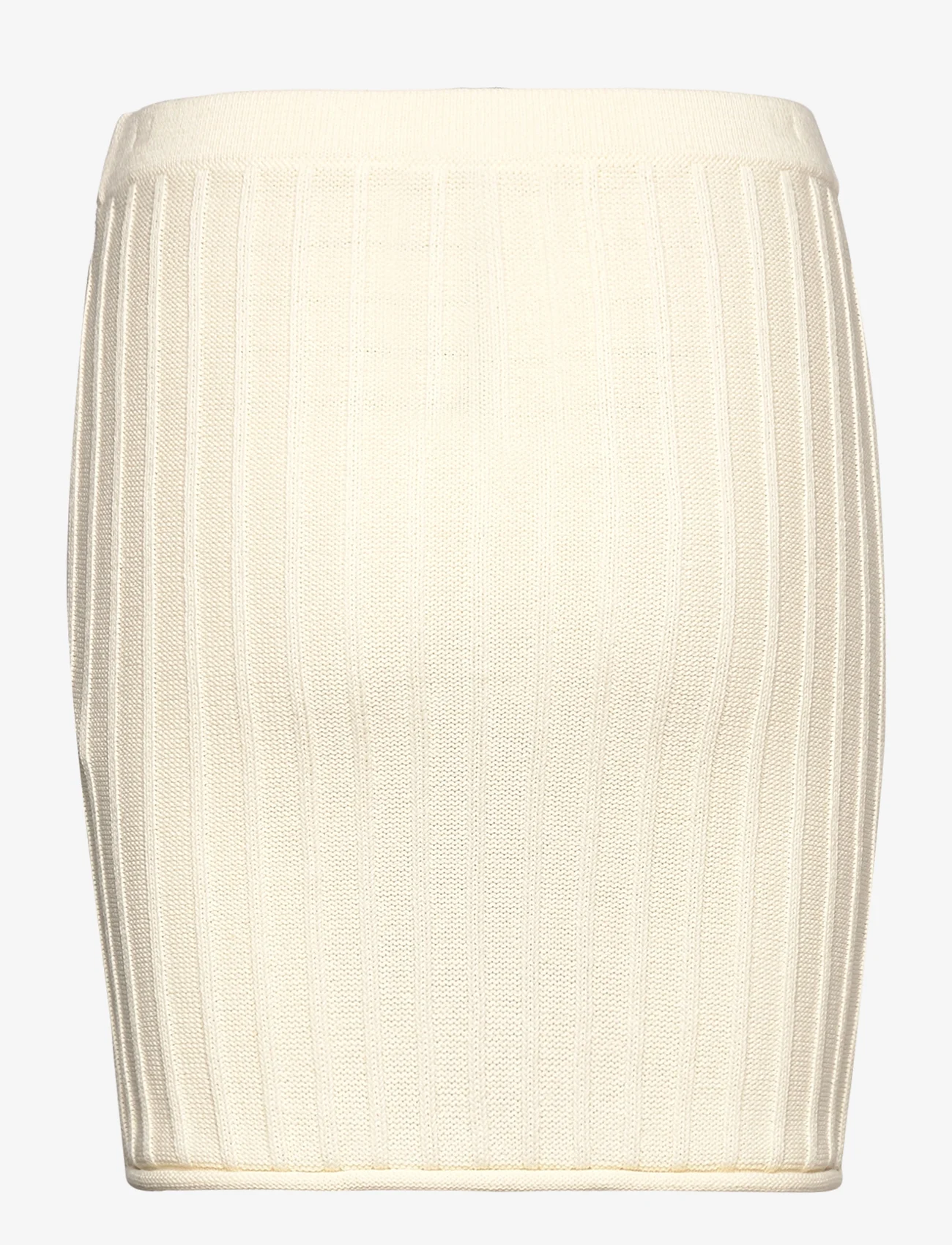Filippa K - Cotton Rib Knit Skirt - strickröcke - vanilla - 1