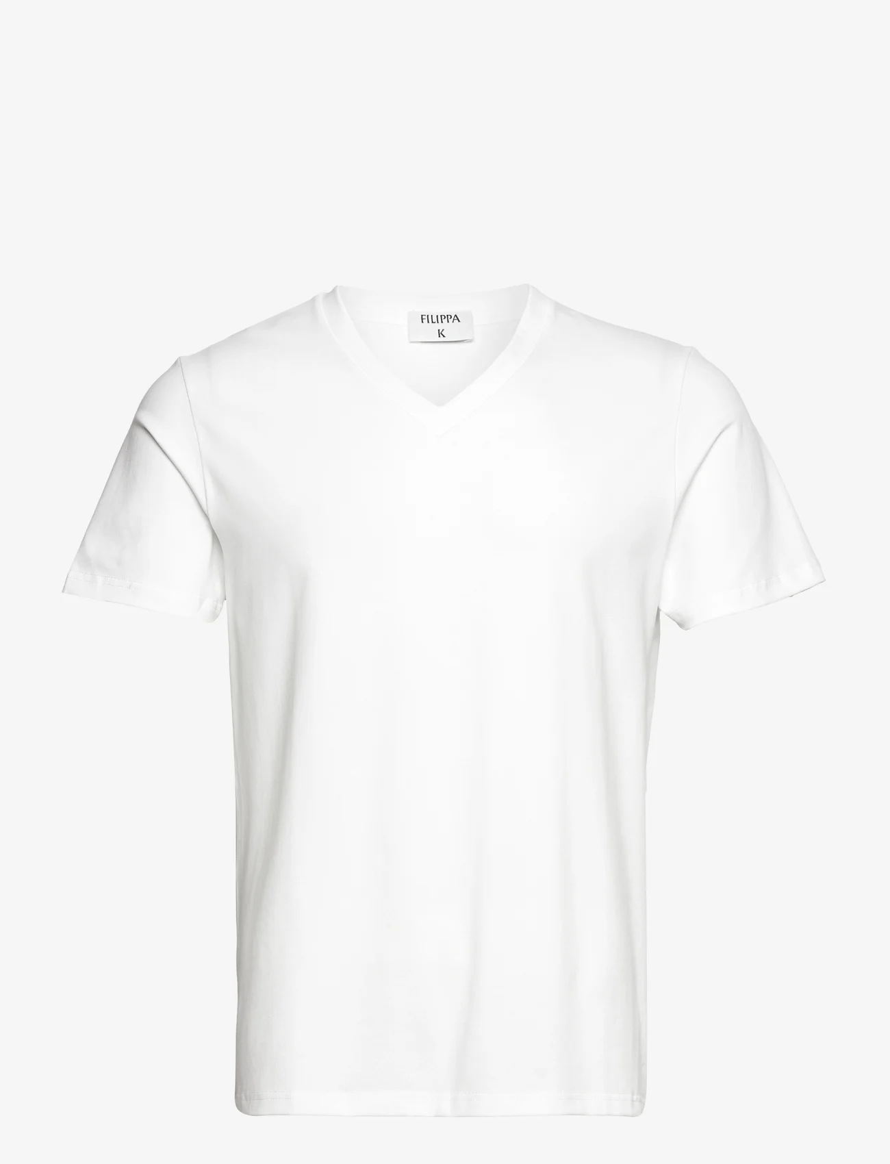 Filippa K - Stretch V-Neck Tee - podstawowe koszulki - white - 0