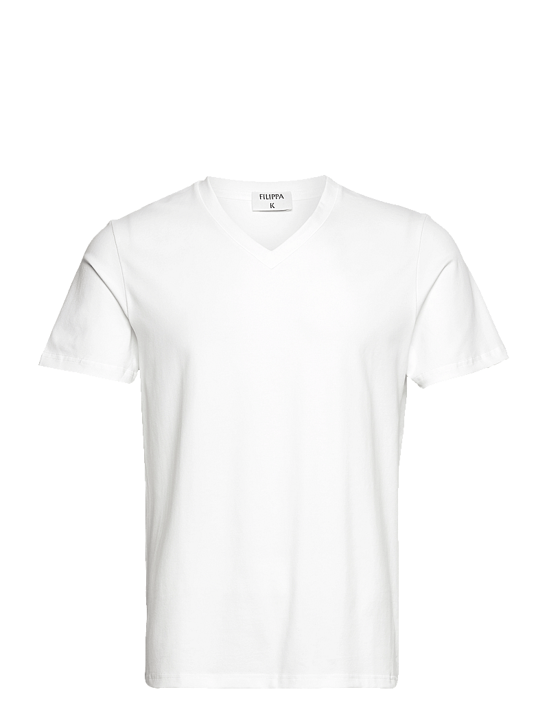 Filippa K - Stretch V-Neck Tee - kortærmede t-shirts - white - 0