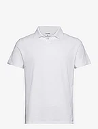 Stretch Cotton Polo T-Shirt - WHITE