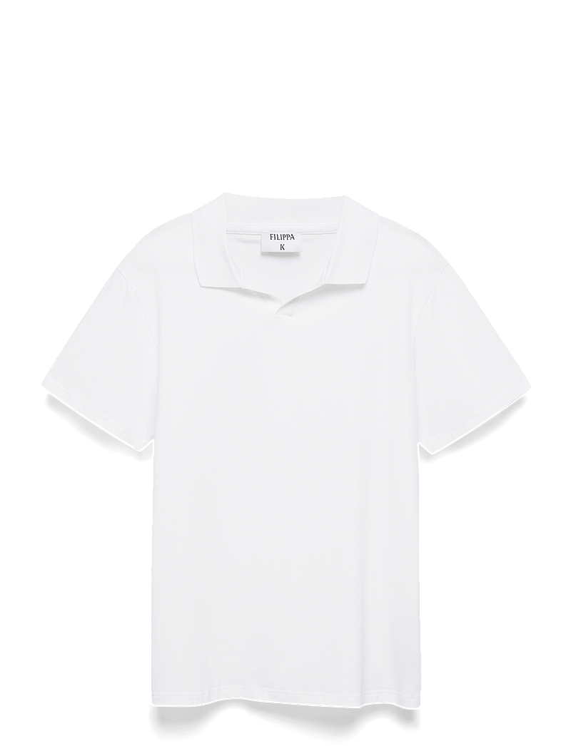 Filippa K - Stretch Cotton Polo T-Shirt - short-sleeved polos - white - 1
