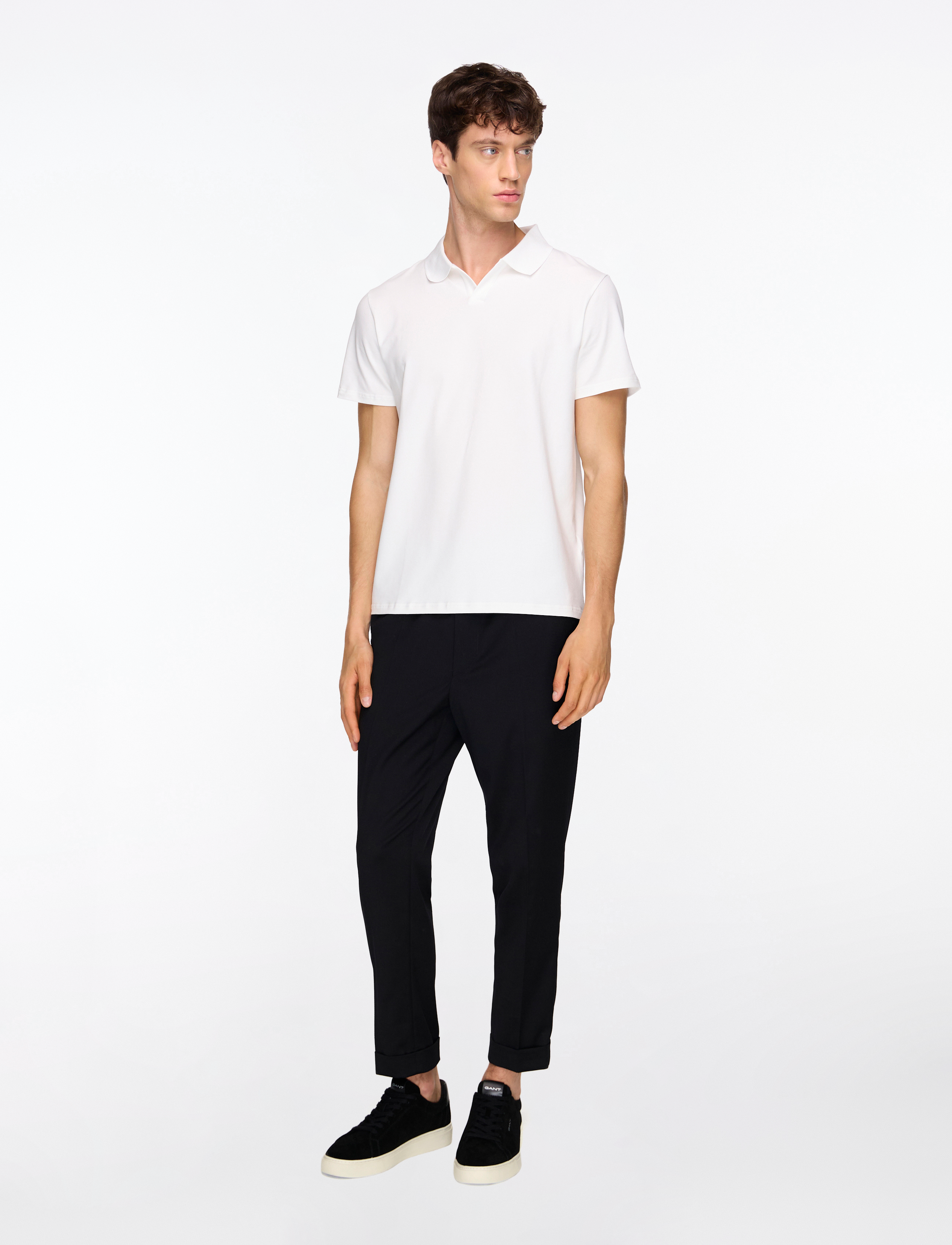 Filippa K - Stretch Cotton Polo T-Shirt - kurzärmelig - white - 2