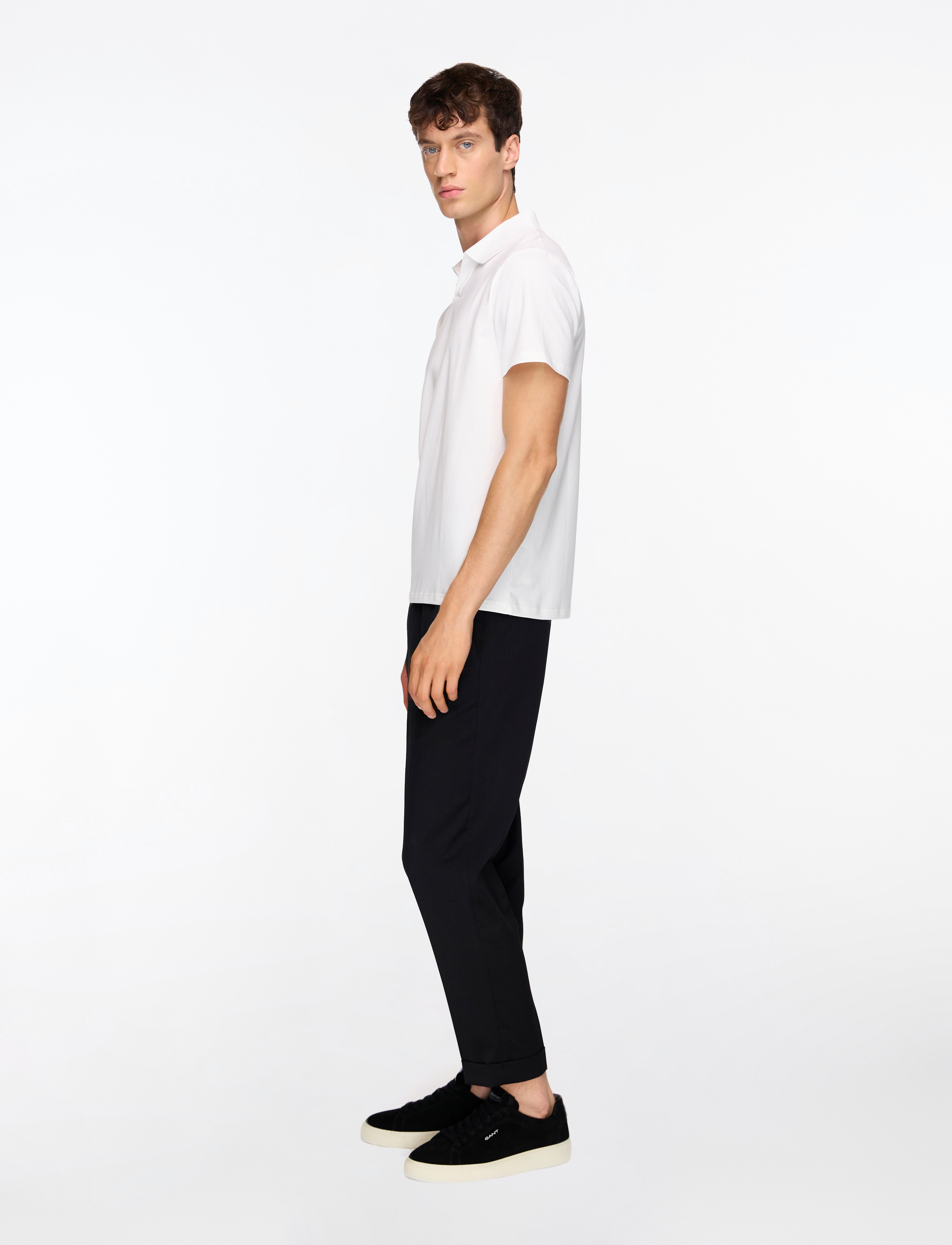 Filippa K - Stretch Cotton Polo T-Shirt - kurzärmelig - white - 3